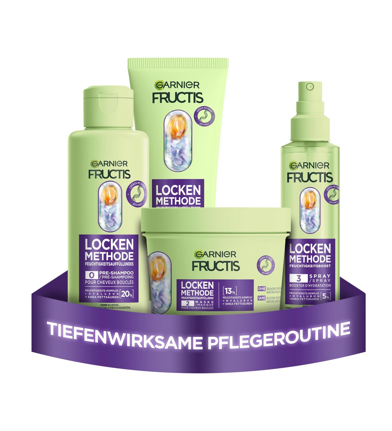 Garnier Moisturizing Hair Care Set for Curls - Hyaluron & Shea Fatty Acids 4-Part Repair & Revitalize System - Buy Online on GoSupps.com