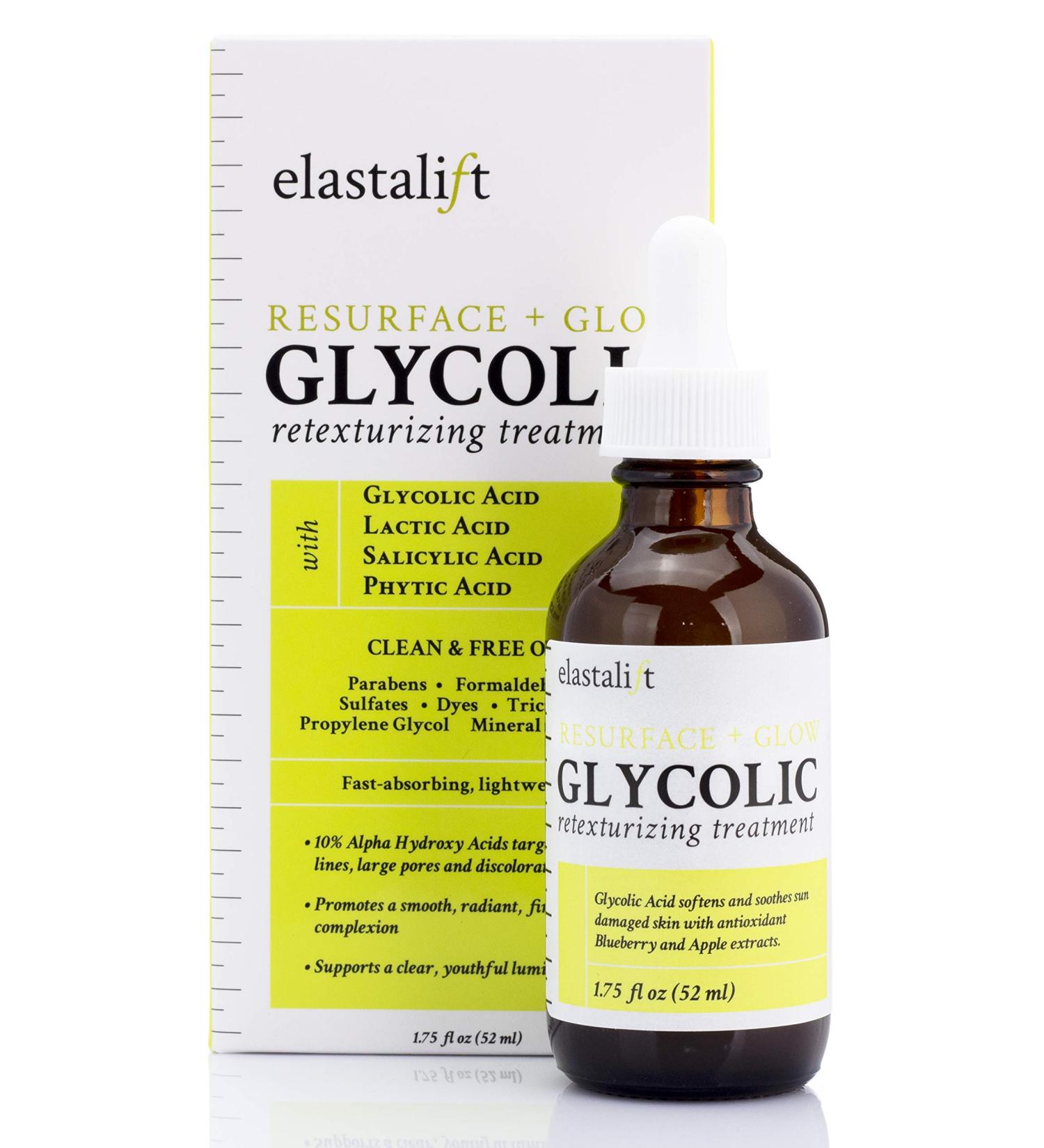 Elastalift Resurfacing Glycolic Acid Facial Peel Serum - Anti-Aging Dark Spot Corrector Reduce Pores & Fine Lines Even Skin Tone - 1.75 Fl Oz - Buy Online on GoSupps.com