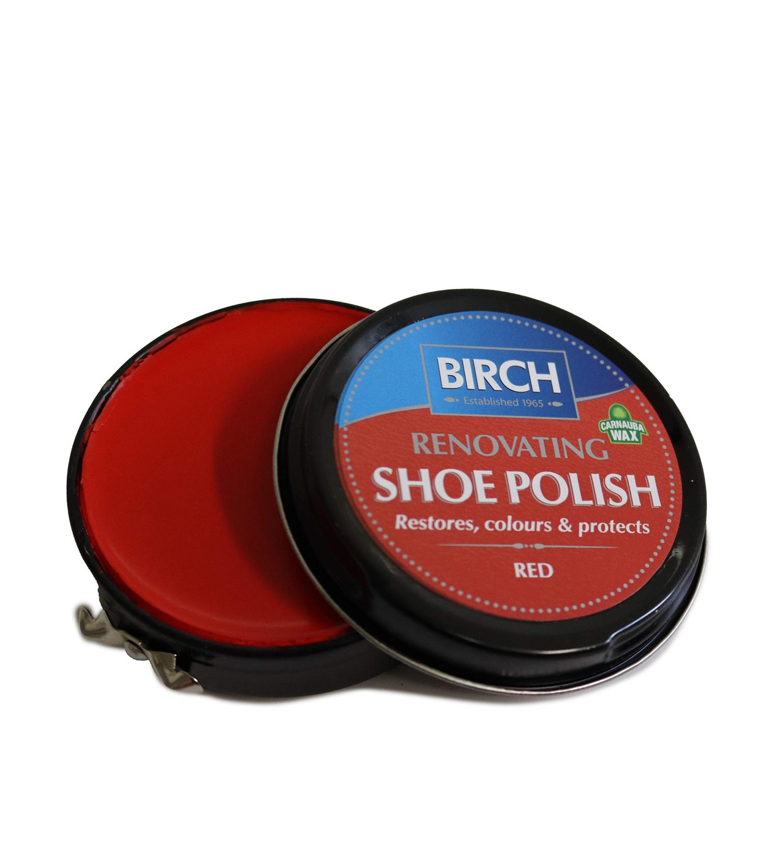 Charles Birch Premium Renovating Shoe Polish 50ml - High Pigment, Cleans, Protects, Shines, with Carnauba Wax - Red - Buy Online on GoSupps.com