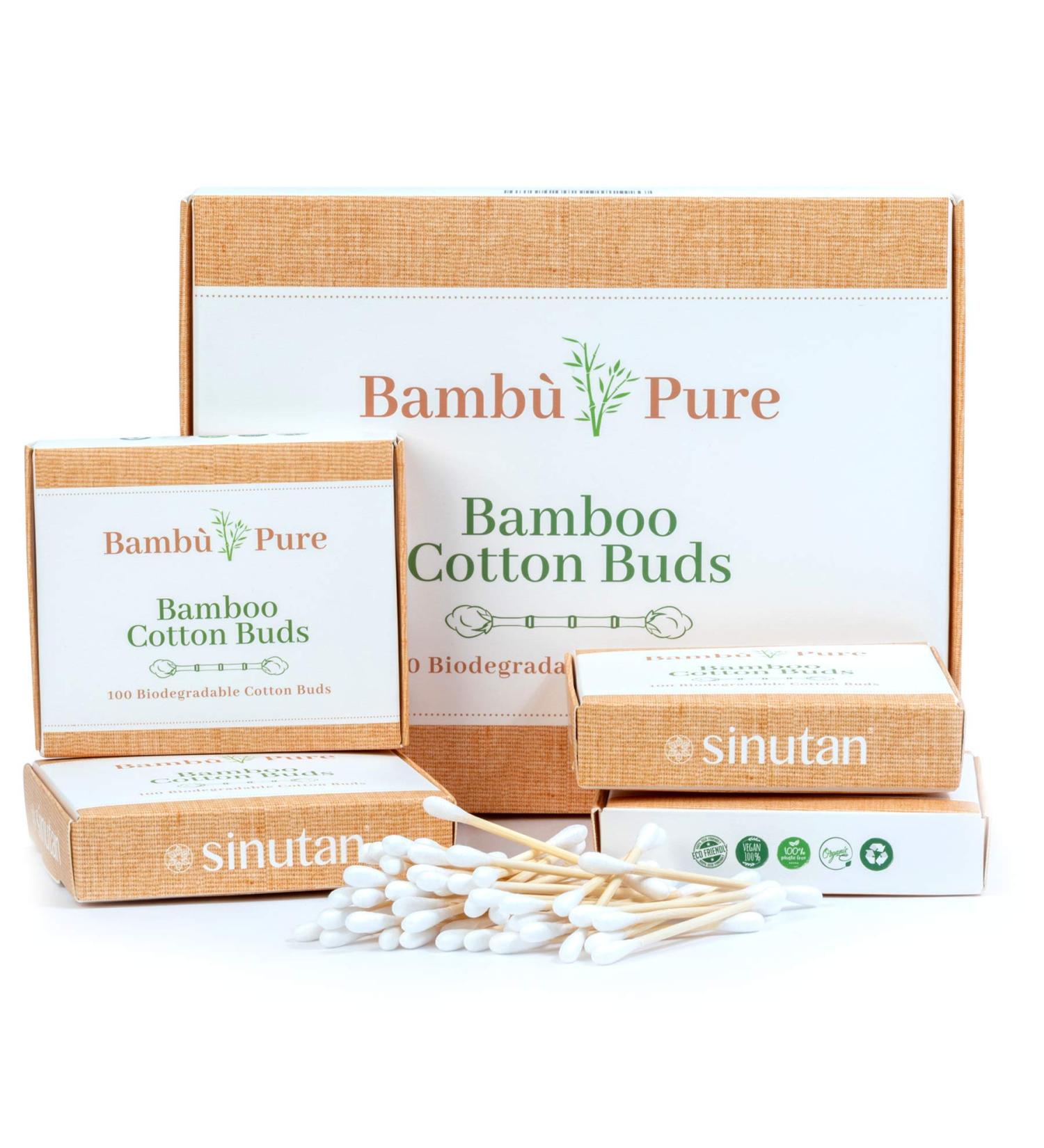 Buy Sinutan Bamboo Cotton Swabs - 100% Plastic-Free Biodegradable Vegan & Sustainable | Eco-Friendly Natural Product - Buy Online on GoSupps.com