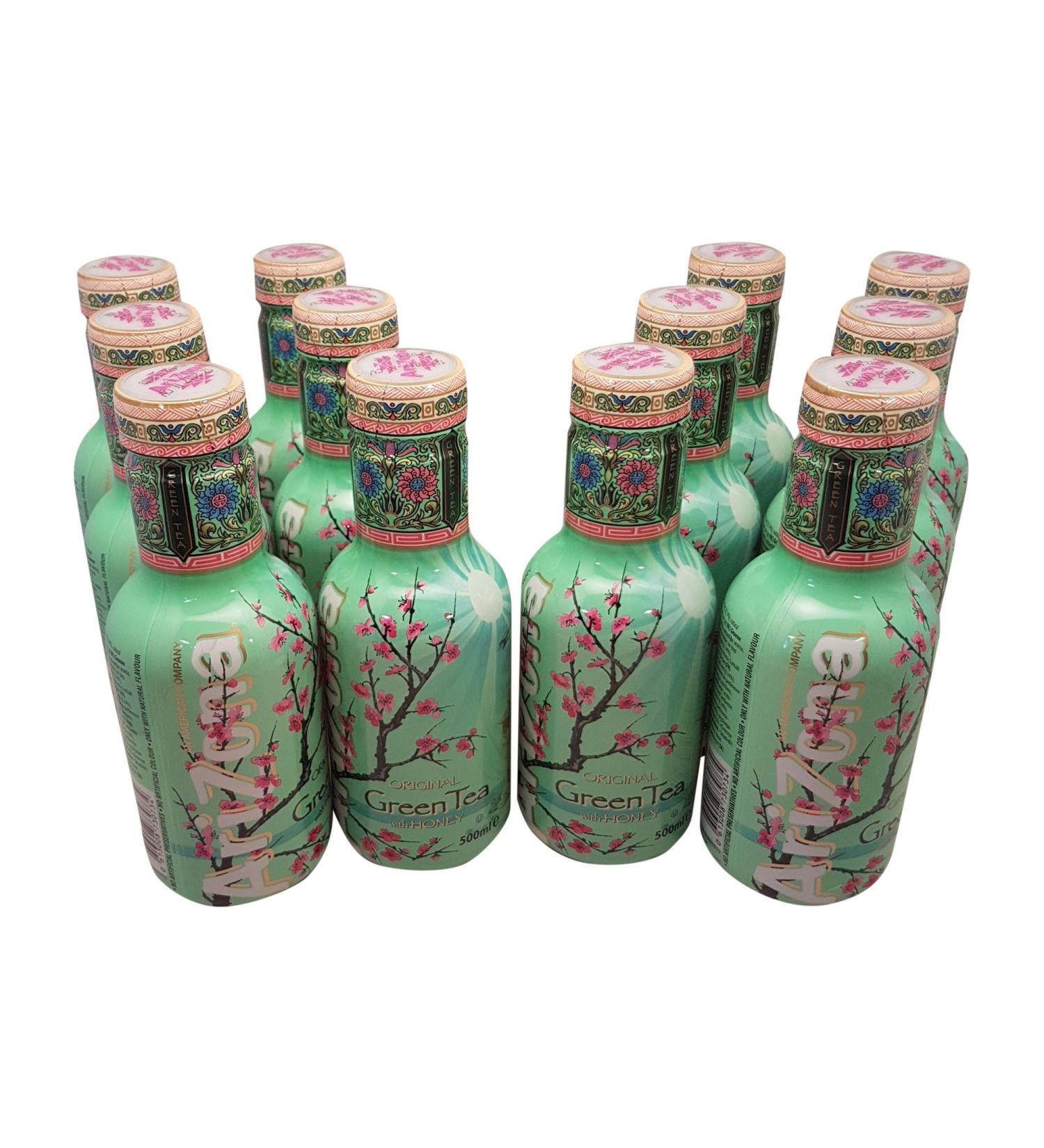  Arizona ARIZONA Original Ice Green Tea Honey 500ml (Pack of 12) - Buy Online on GoSupps.com