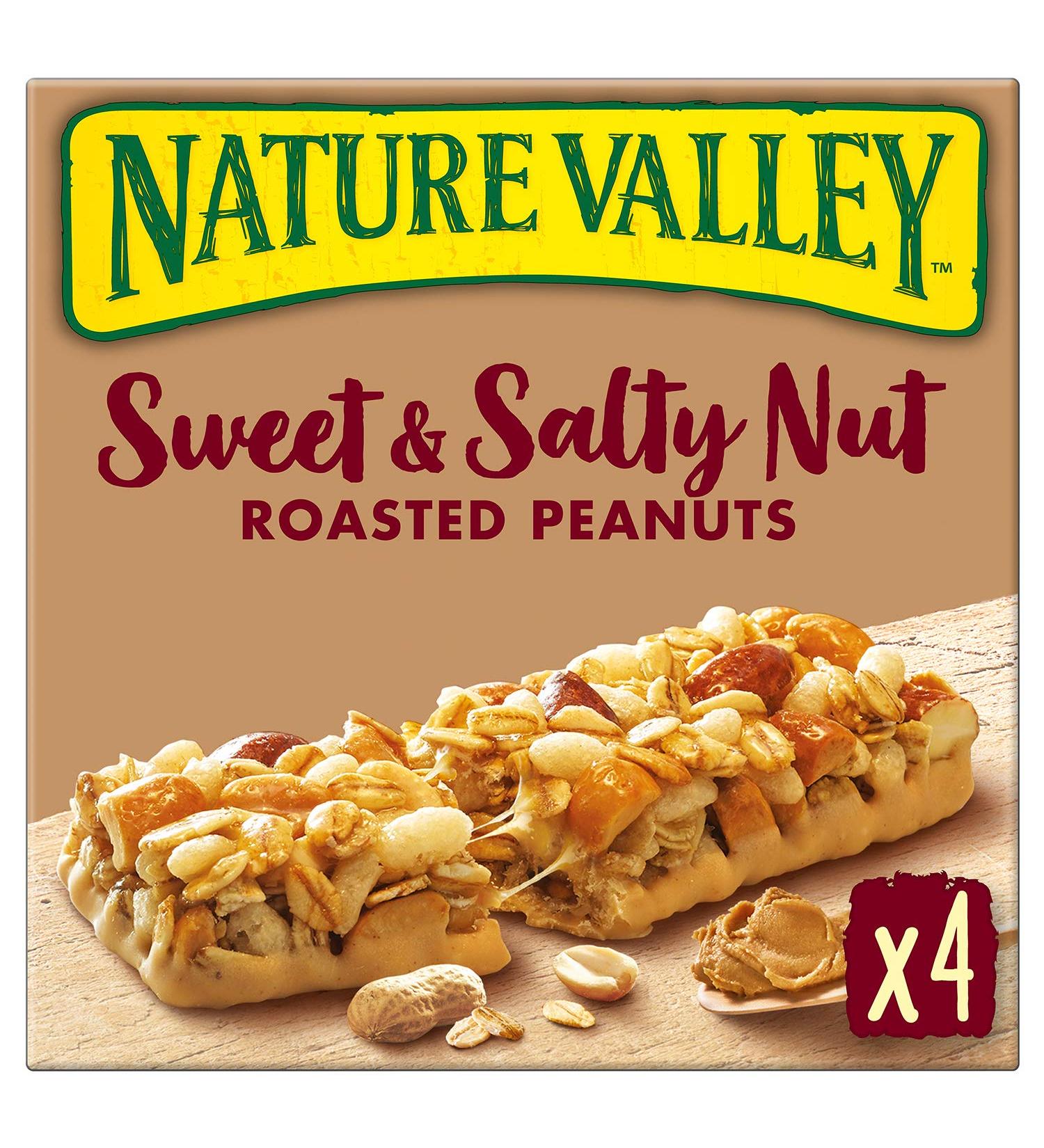 Nature Valley Sweet & Salty Nut Roasted Peanuts Cereal Bars 4 x 30g Pack of 8 total 32 Bars - Buy Online on GoSupps.com