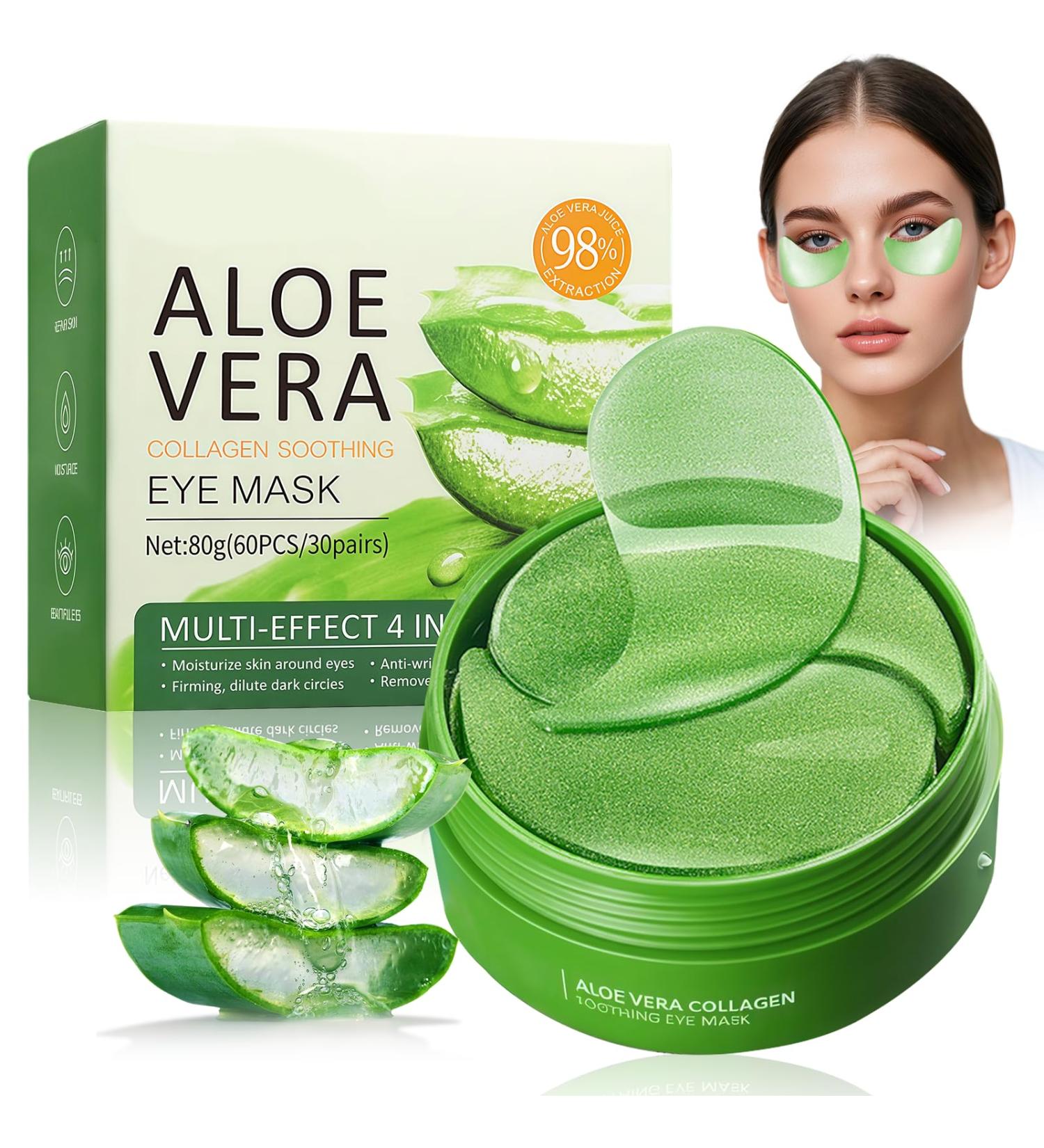 60 Pi ces Patch Yeux Anti Cernes Masque pour les Yeux Aloe Vera Yeux claircir Les Cernes Nourrit et lisse le contour des yeux R duit les Cernes Sous les Yeux - Buy Online on GoSupps.com
