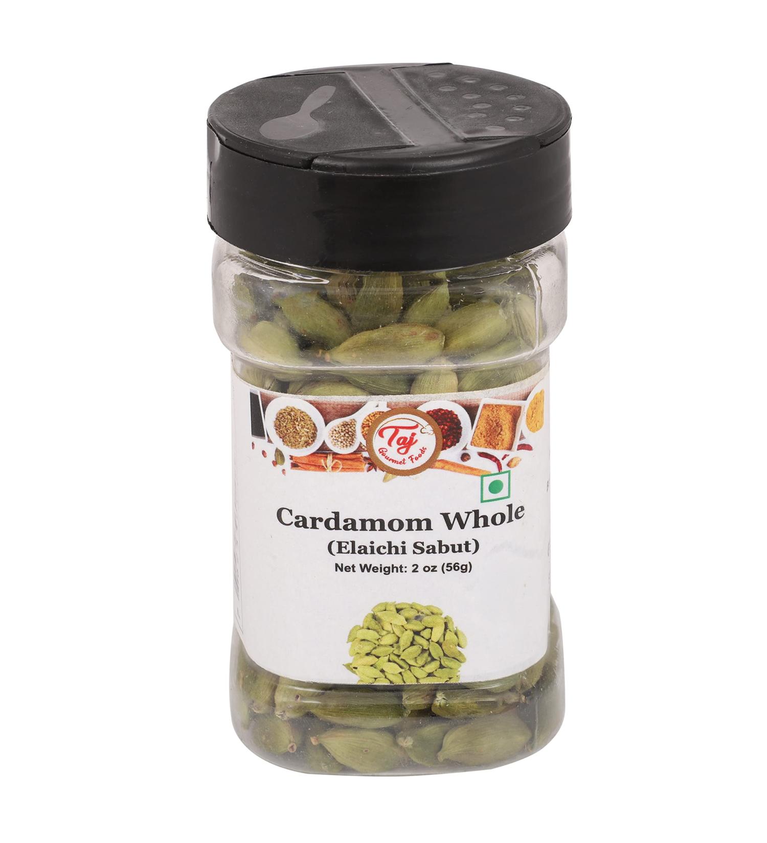 Taj Green Cardamom Pods - Premium Indian Elaichi Elachi, 2oz (56g) - Buy Online on GoSupps.com