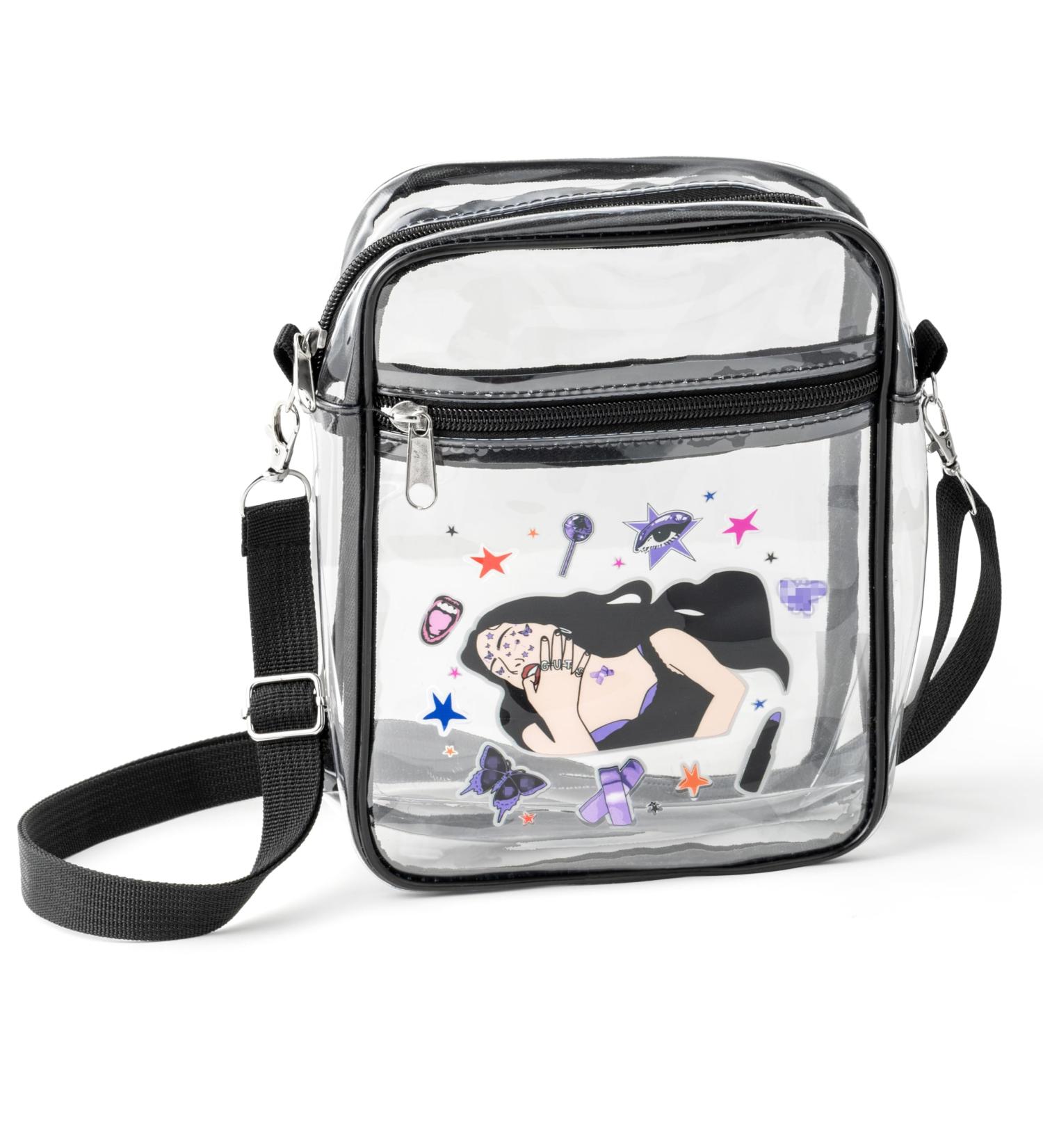 Olivia Transparent Pocket-Rodrigo World Tour Outfit - Black Adjustable Carrier Transparent Bag & Shoulder Wallet | Concert-Inspired Fans Merch - Buy Online on GoSupps.com