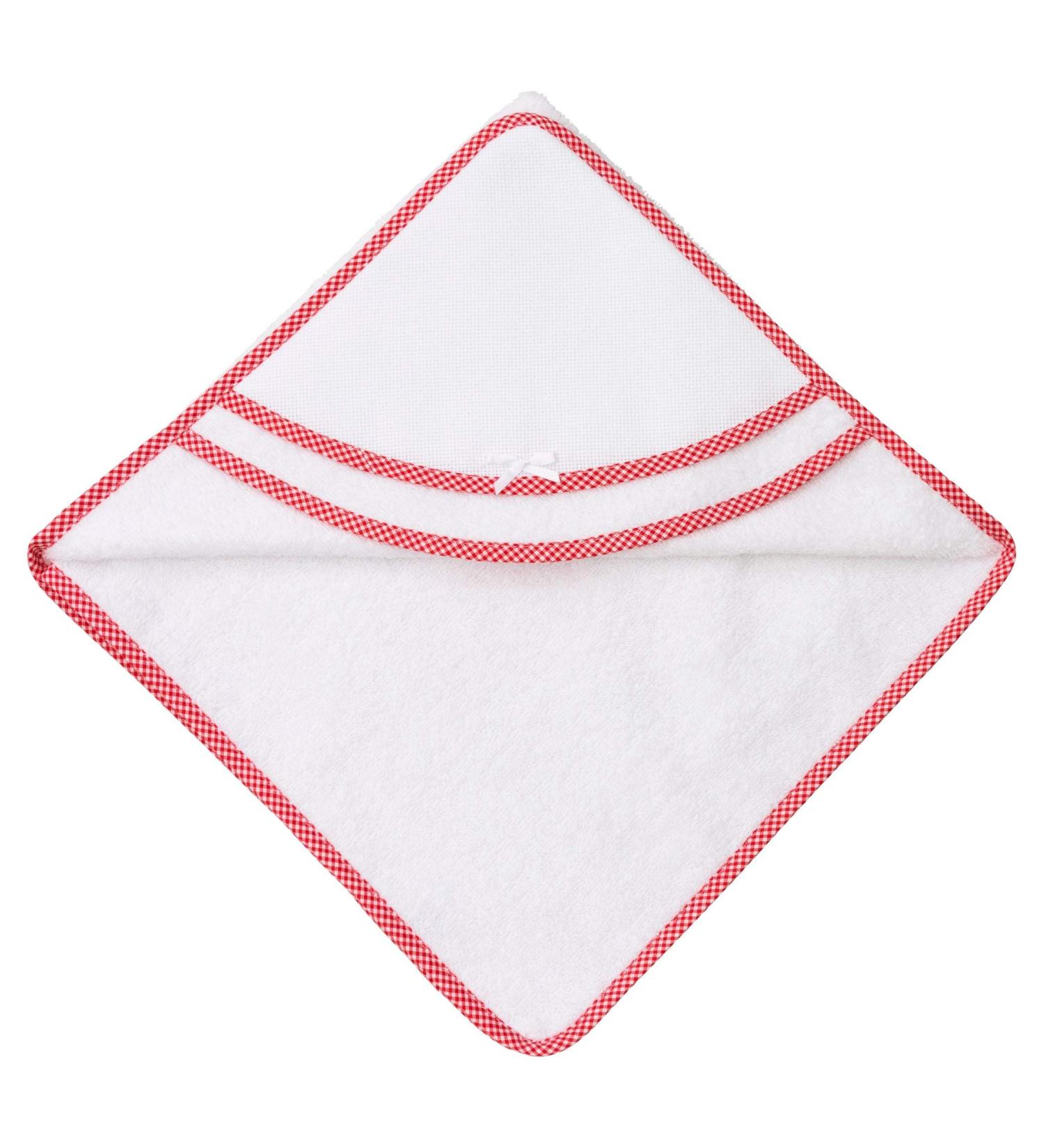 Triangular bathrobe for hood red