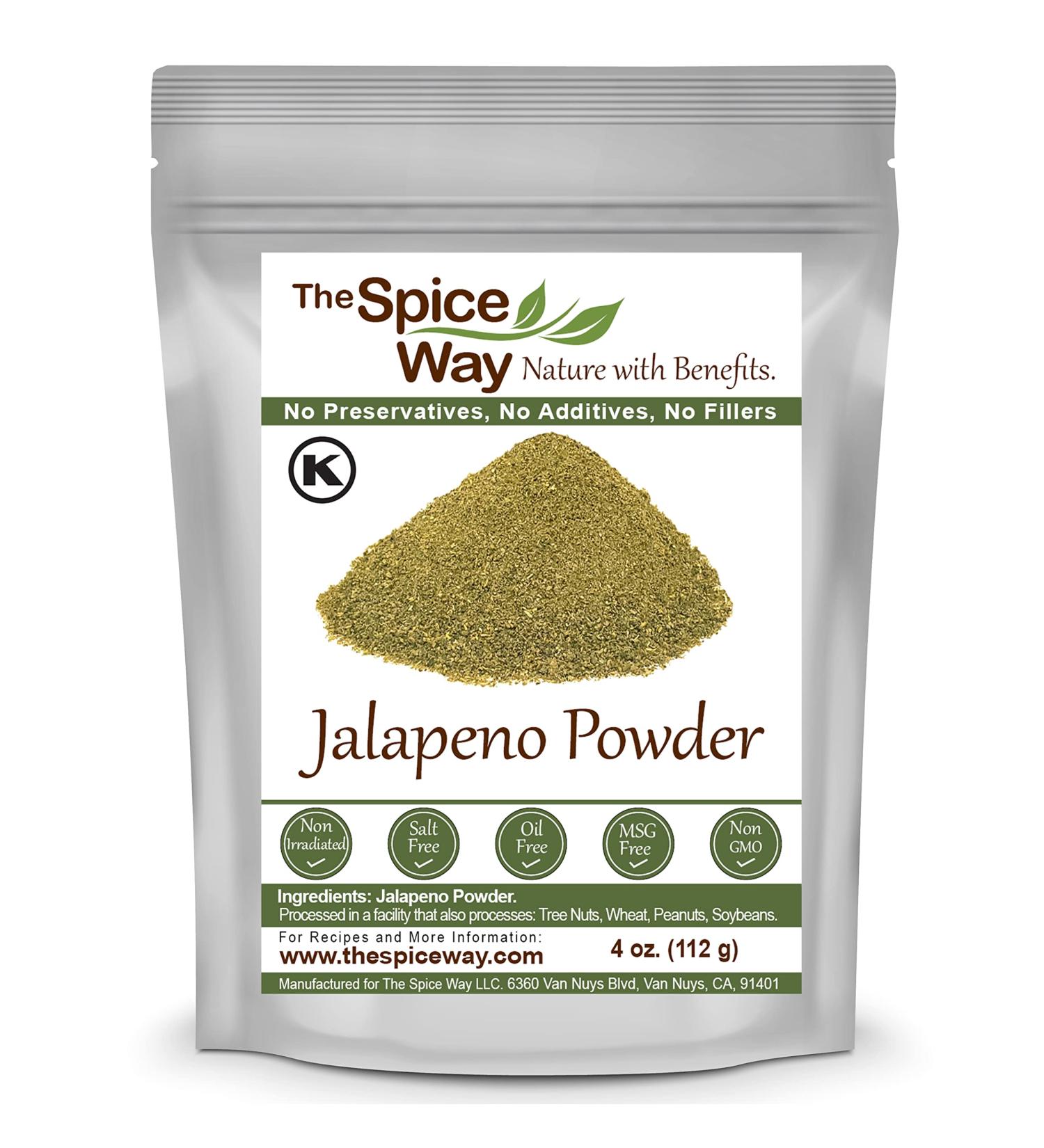 The Spice Way Jalapeno Powder - 4 oz Hot Pepper Powder from Pure Dried Chile Pods - Buy Online on GoSupps.com