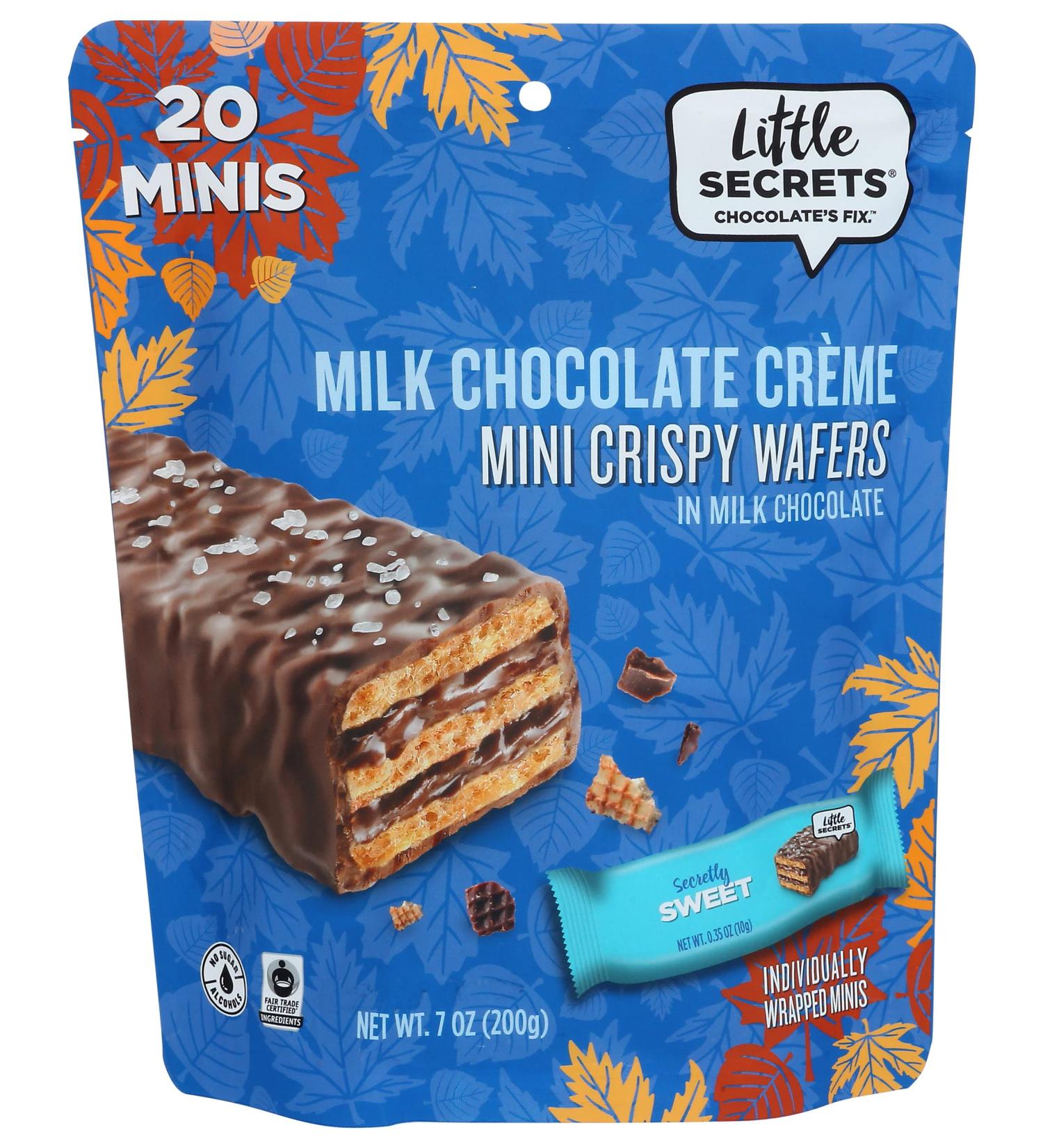 Buy LITTLE SECRETS Milk Chocolate Mini Crispy Wafers with Sea Salt - 7 OZ | Sweet & Crunchy Snack - Buy Online on GoSupps.com