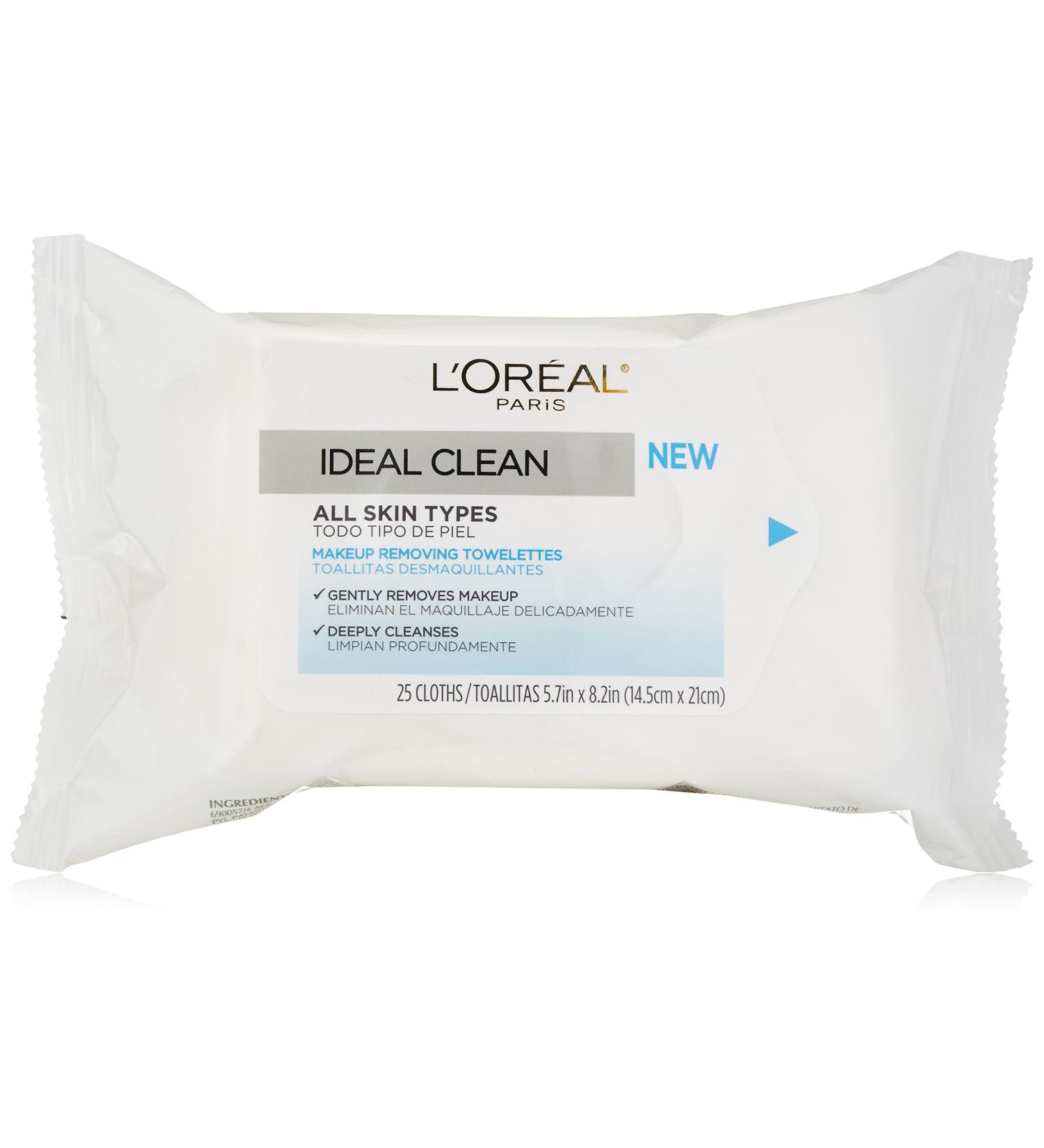 L'Oreal Paris Ideal Clean Making Removing Facial Towelettes All Skin Types