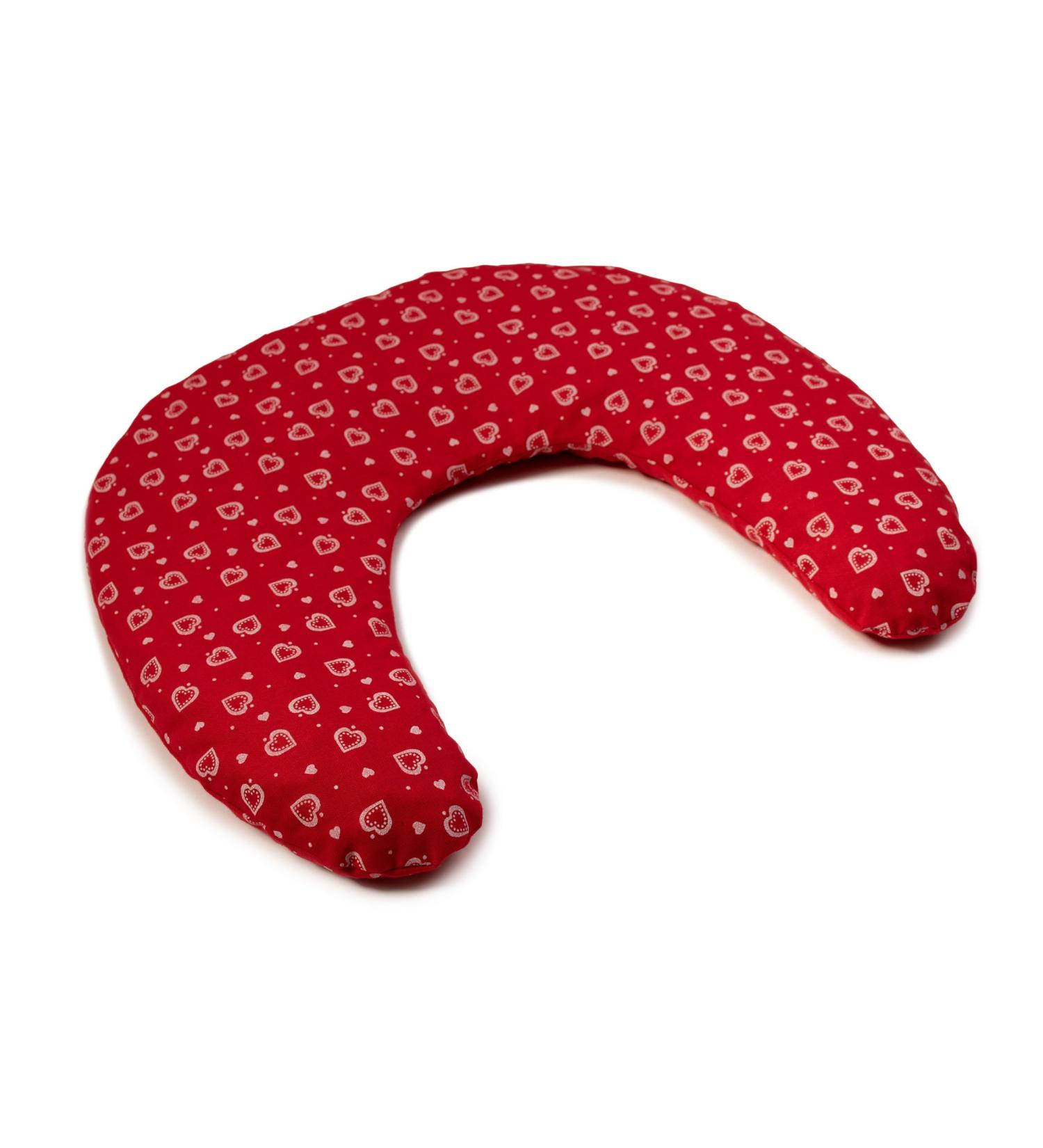 Cherry Stone Neck Pillow 30x33 - Red Hearts | Ideal Heat Pad for Neck Pain Relief | Shop Internationally - Buy Online on GoSupps.com