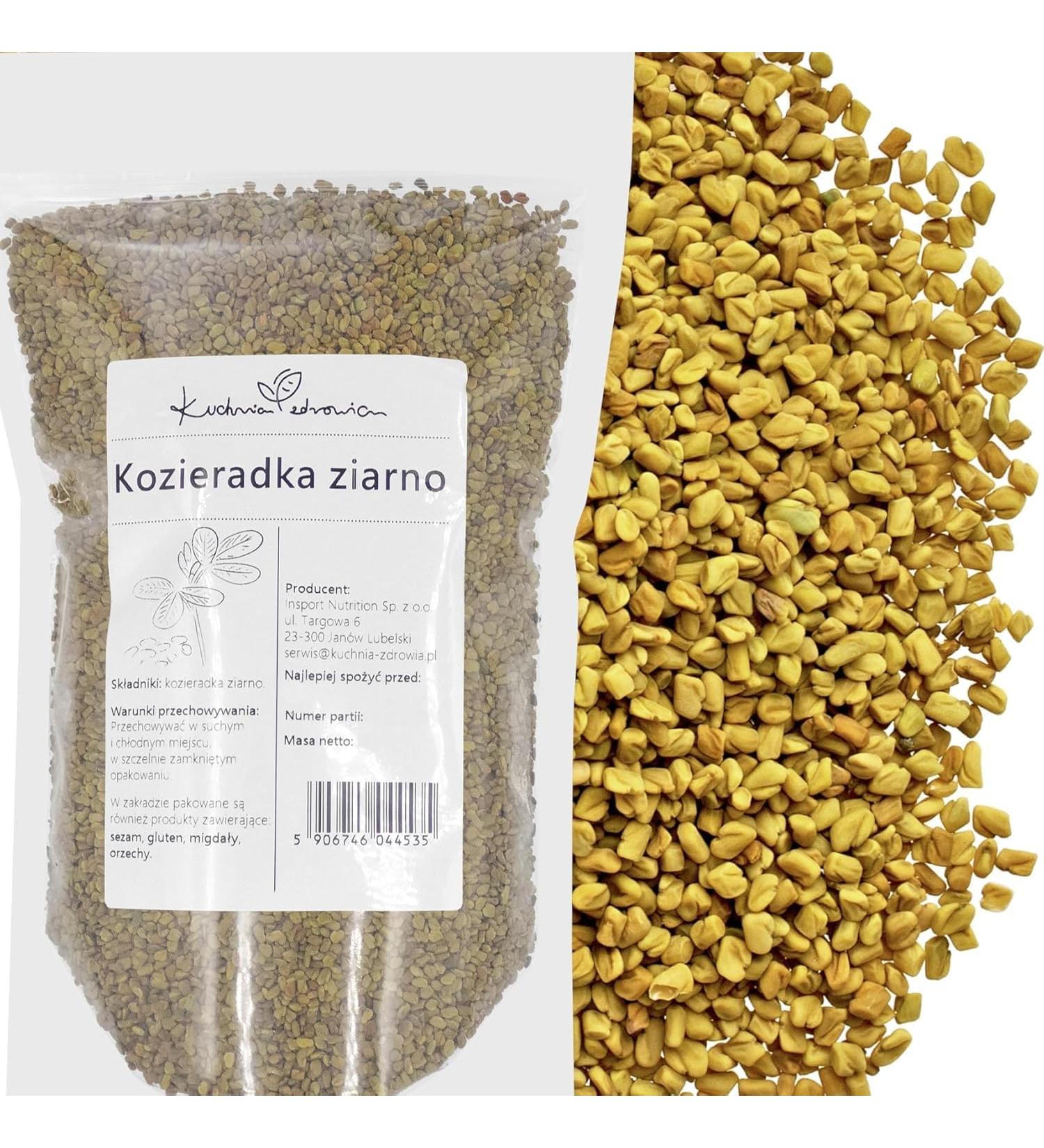 Kuchnia Zdrowia - Fenugreek Seeds - Natural - Aromatic - No Additives - Leak-proof packaging with zipper - Doypack: (500 Grams) - Buy Online on GoSupps.com