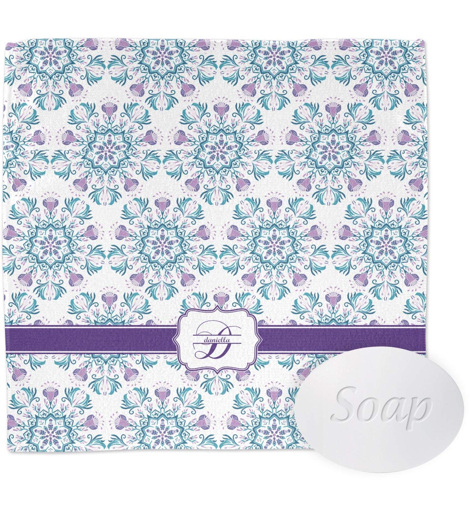 YouCustomizeIt Personalized Mandala Floral Washcloth