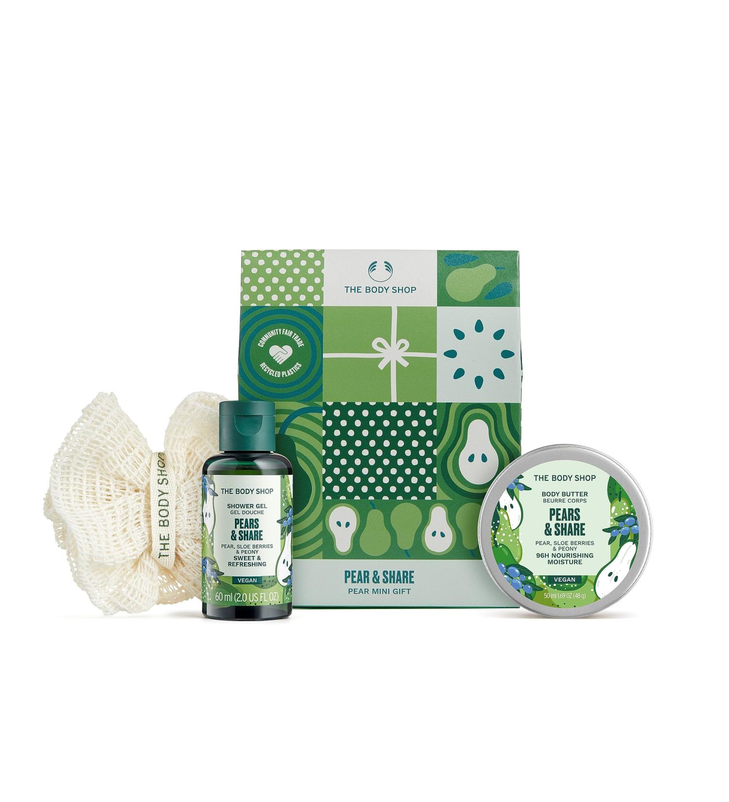 The Body Shop Pears & Share Mini Body Care Gift Set Vegan 3-Piece Set - Buy Online on GoSupps.com