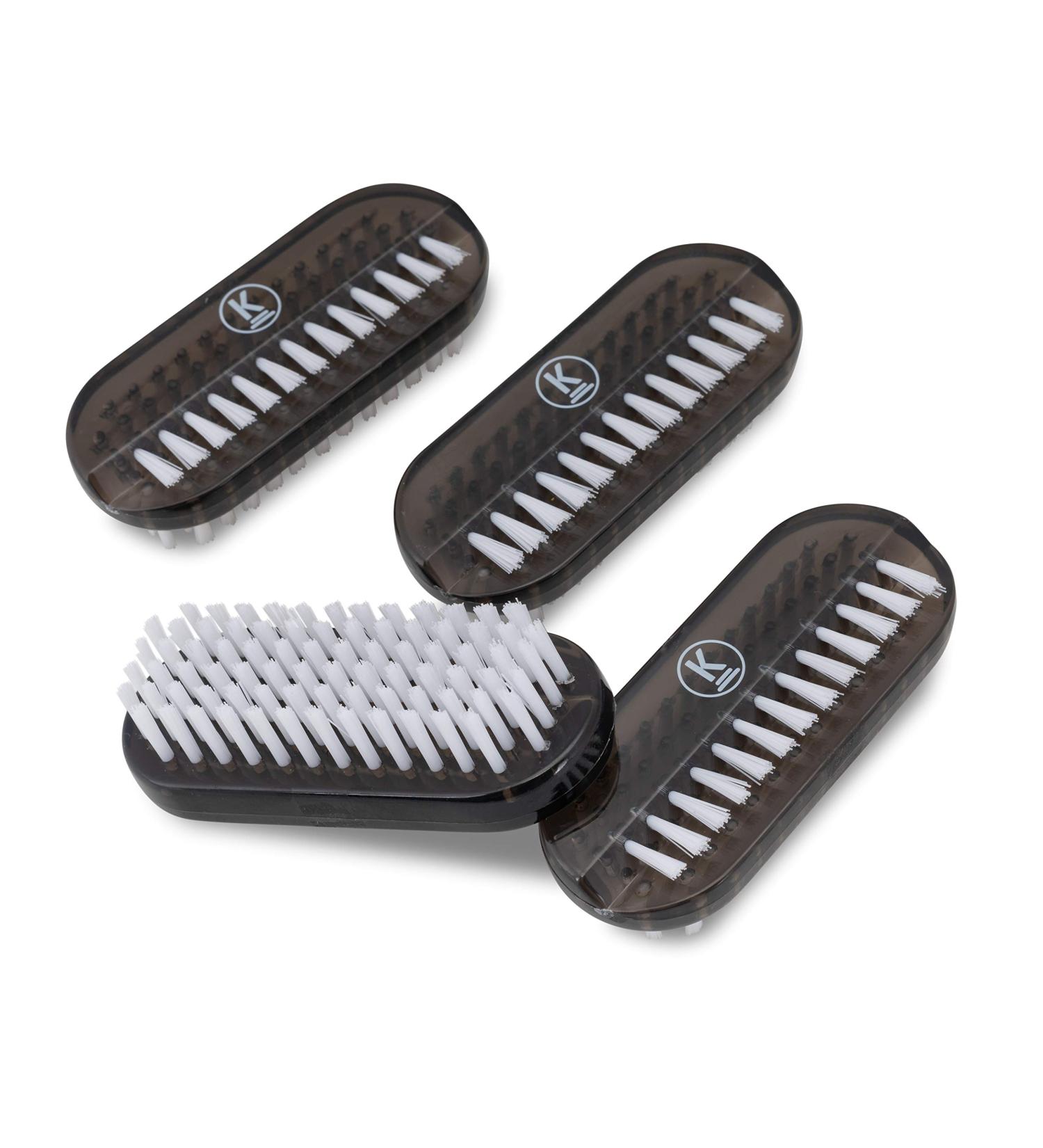 K-Pro Hand Nail Brush Set - 4 Piece Black Plastic Gel Nail Brushes for Perfect Manicures | International Shipping Available - Buy Online on GoSupps.com