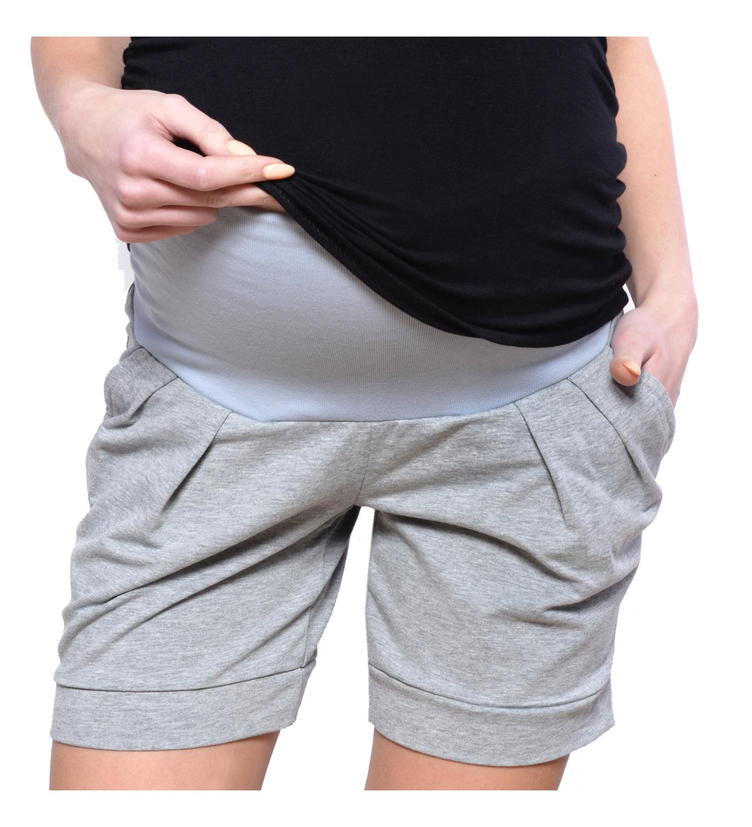 Maternity Shorts Pants Trousers with Over Bump Panel - Mija 1047 Melange (Size 12) - Buy Online on GoSupps.com