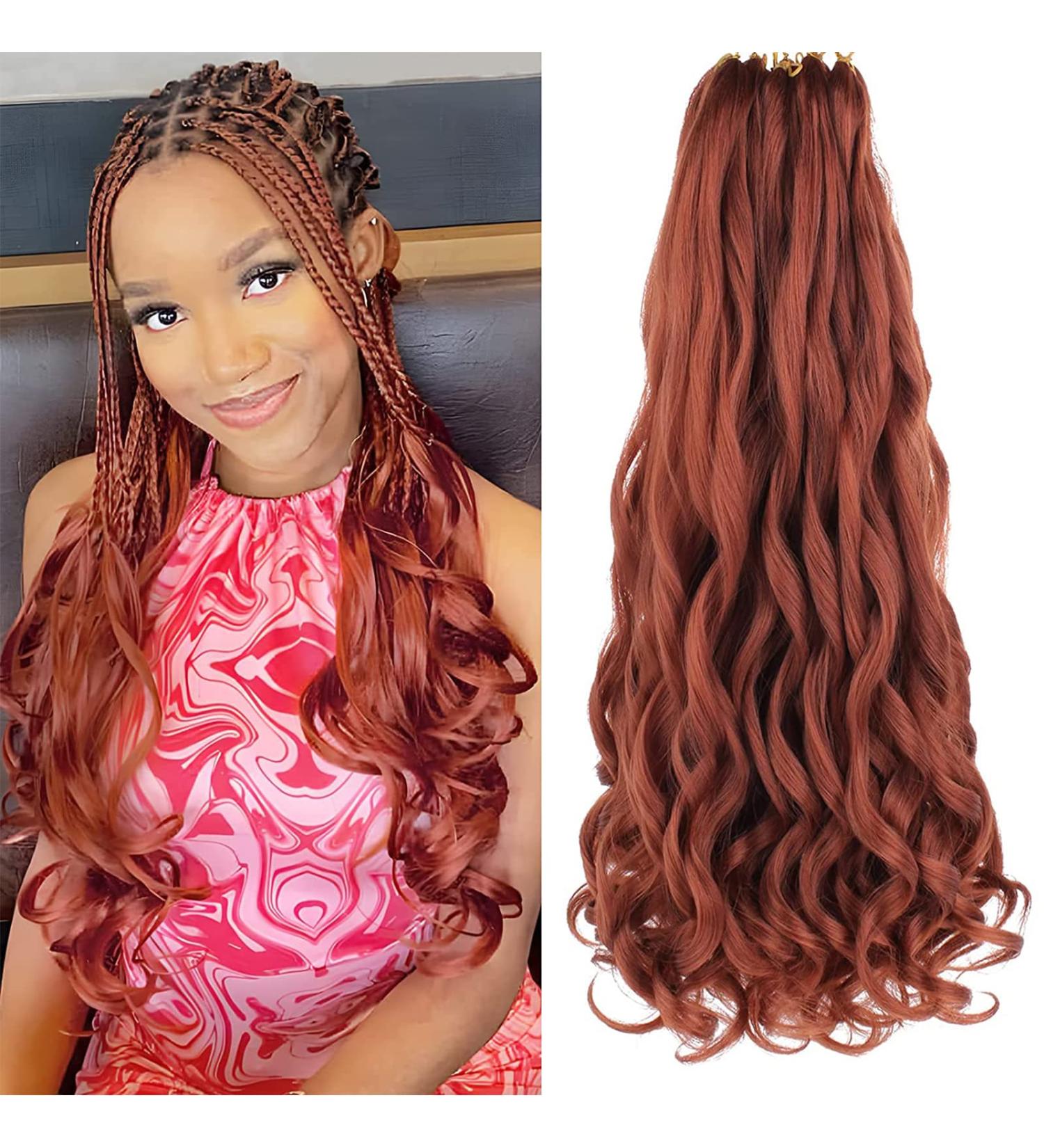 Dt Cheryl French Curls Braiding Hair 8 Pack - 24 Inch Pre-Stretched Loose Wave Synthetic Extensions (350#) - Buy Online on GoSupps.com