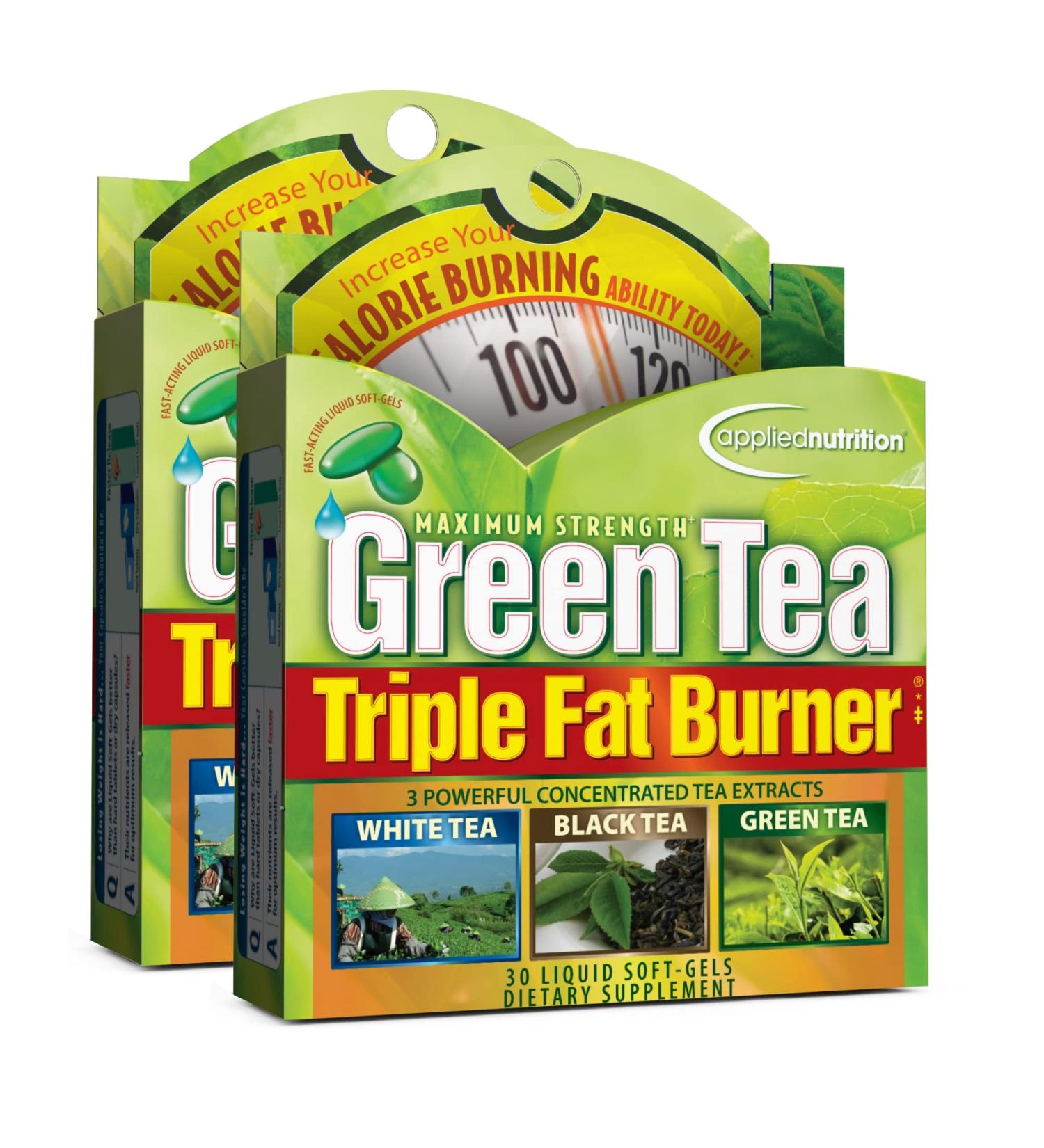 Applied Nutrition Green Tea Triple Fat Burner Liquid Soft-Gels 30 ct Pack of 2 - Maximum Strength - Buy Online on GoSupps.com