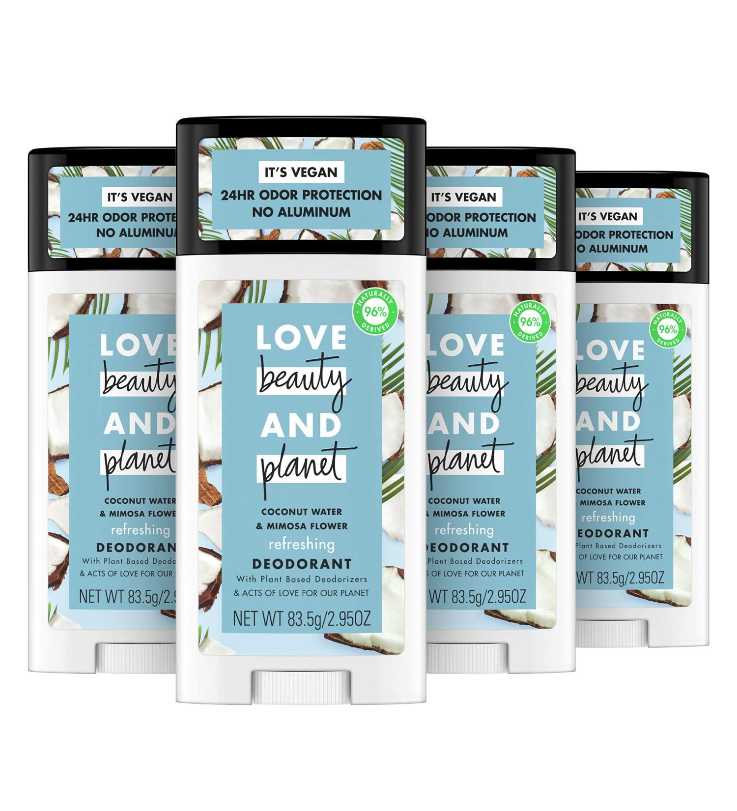 Love Beauty And Planet Deodorant Coconut & Mimosa Flower 2.95 Oz - Pack of 4 - Buy Online on GoSupps.com