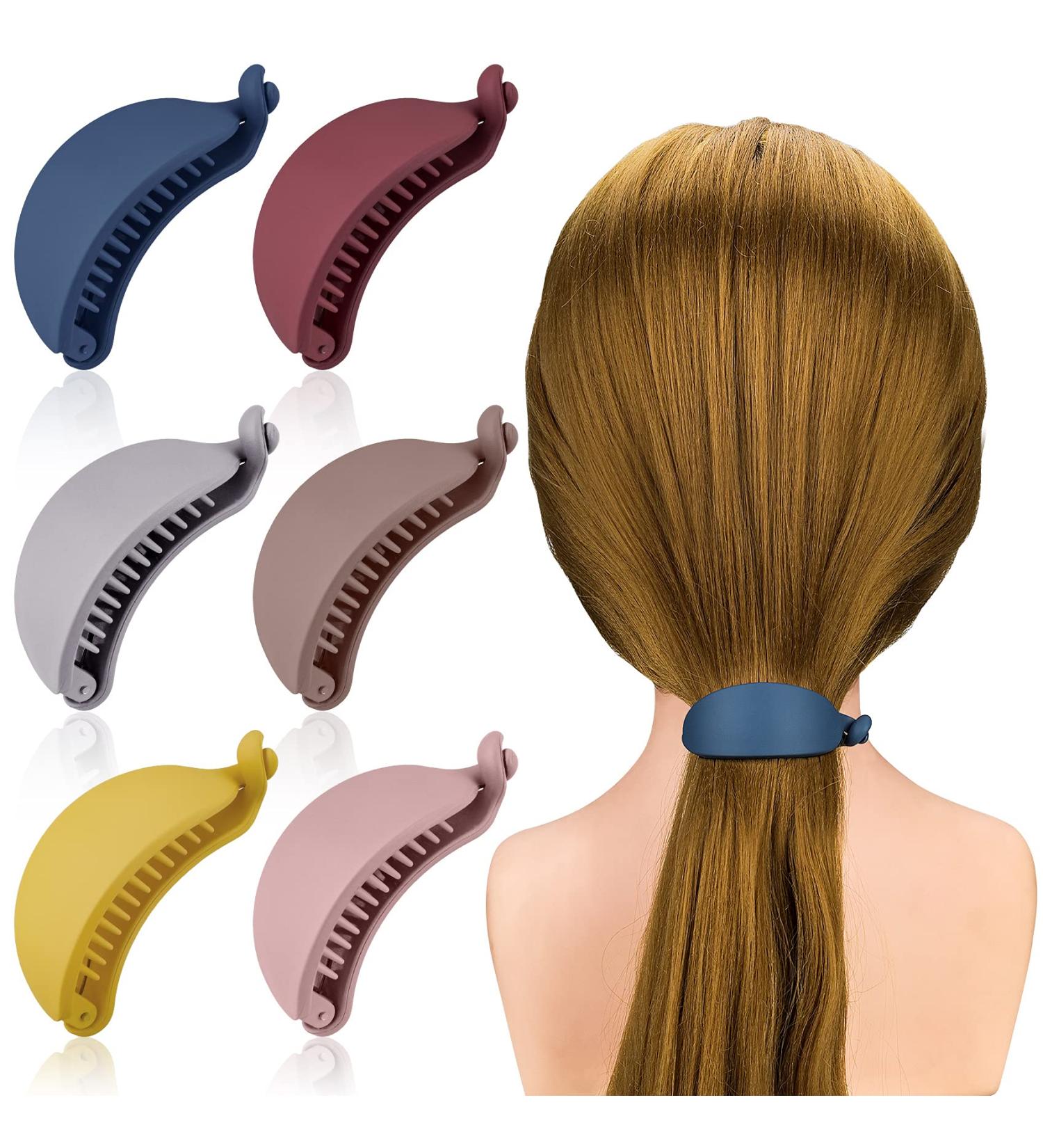 ANCIRS 6 Pack Non-Slip Banana Hair Clips for Women & Girls - Large Grind Arenaceous Hair Claw Clips in Assorted Colors - Ideal for Thick & Thin Hair - Buy Online on GoSupps.com