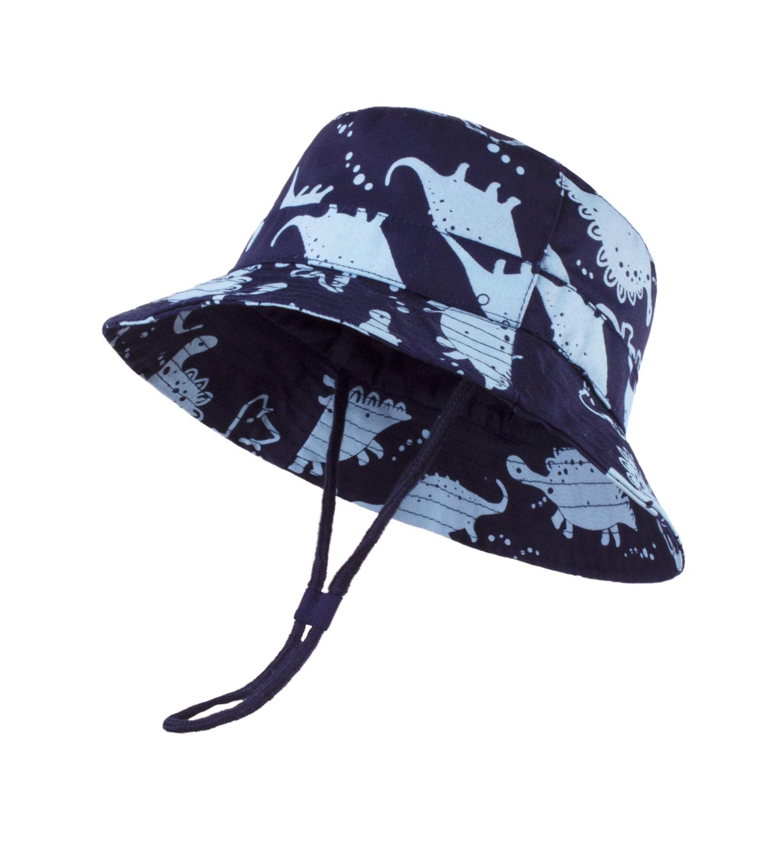 LANGZHEN Baby Girls Beach Sun Hat with Chin Strap - Navy Dinosaur, 6-12 Months - Buy Online on GoSupps.com