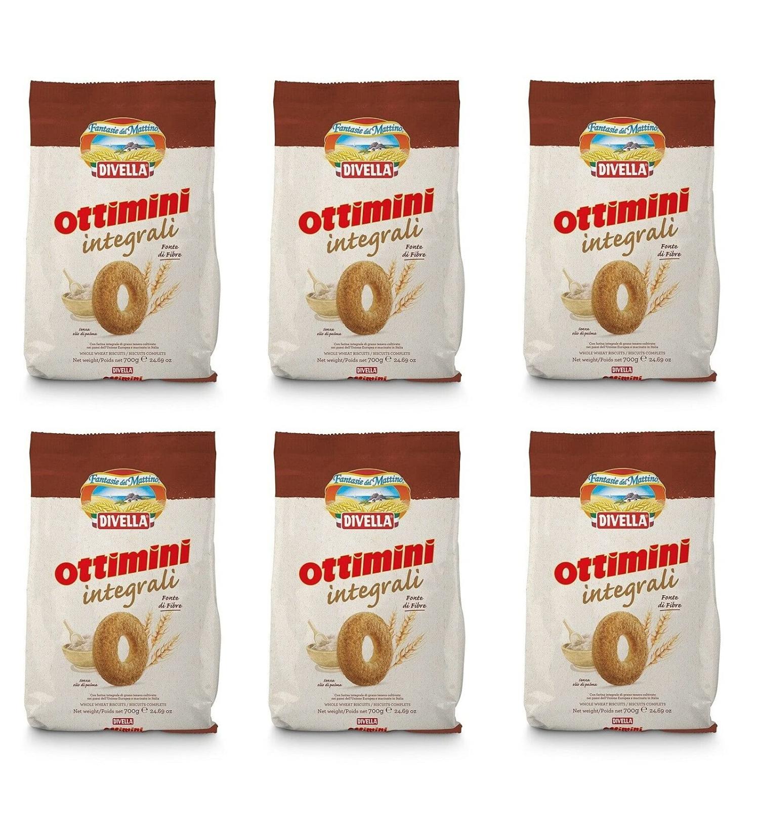  Divella Divella Ottimini Integrali Cork Biscuits with Solid Grain Flour 700 g Biscuits Cookies Set of 6 - Buy Online on GoSupps.com