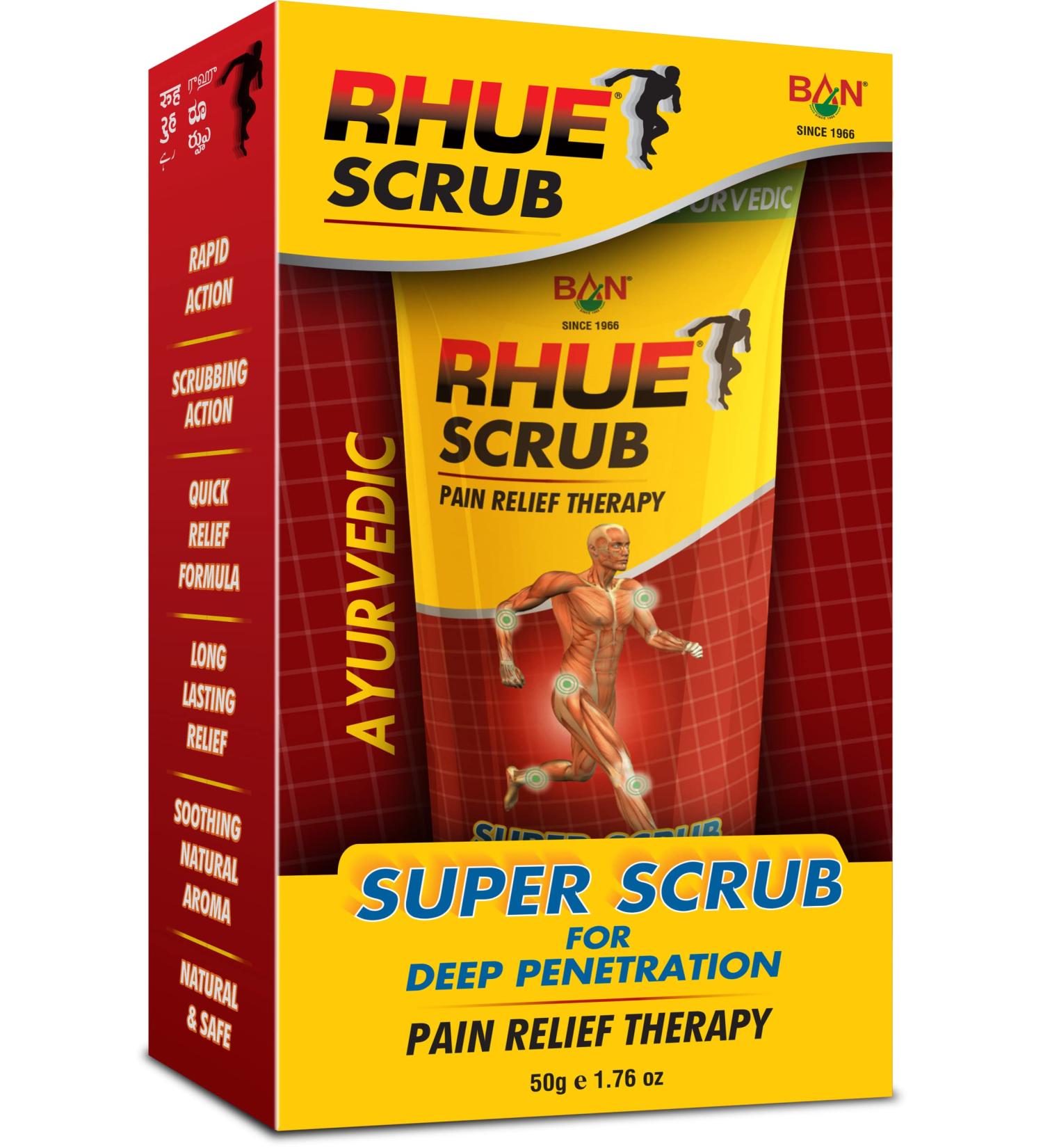 Rhue Super Scrub for Deep Penetration Pain Relied Therapy - 50 G Small