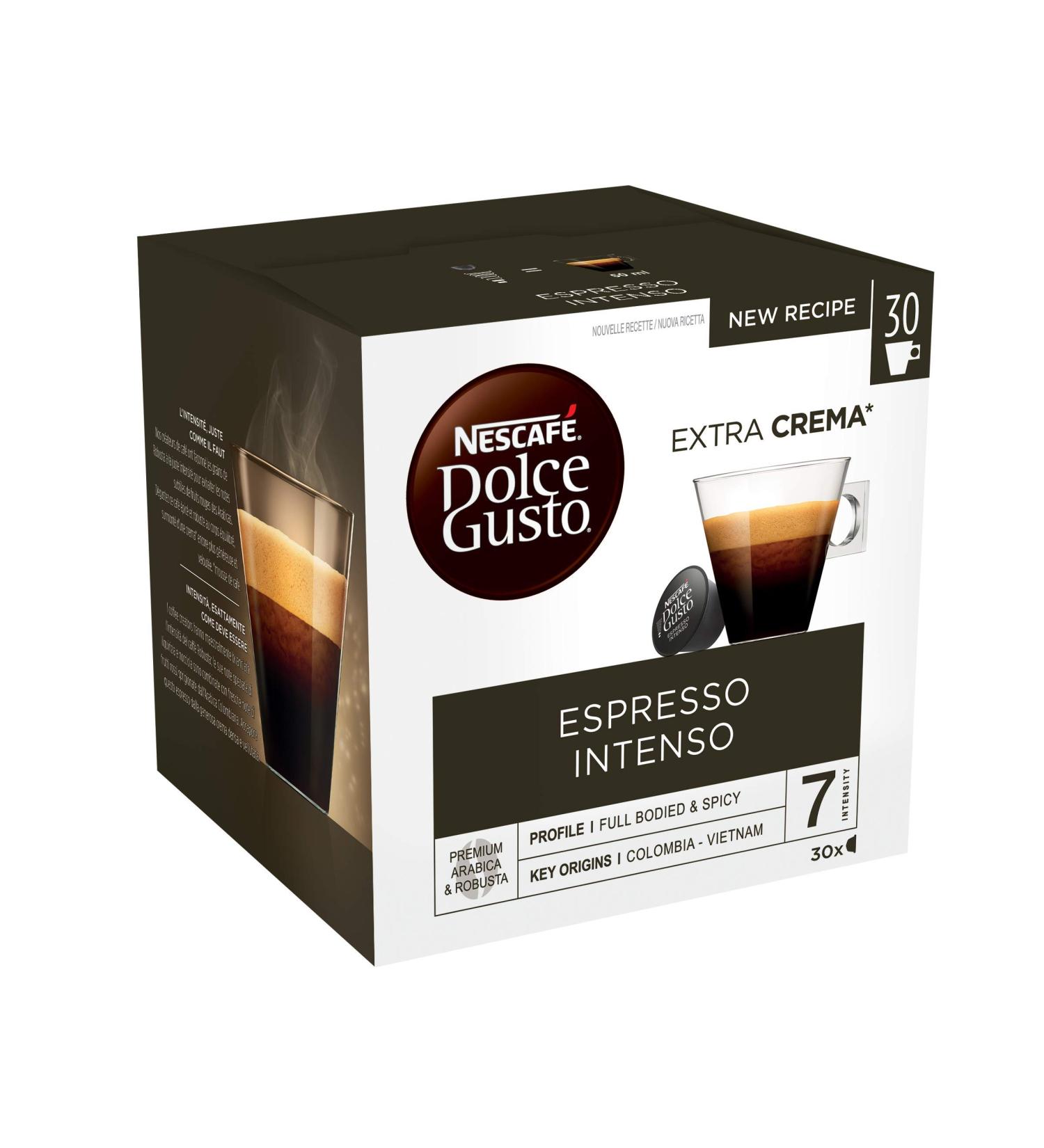 Nescafe Dolce Gusto Espresso Intense Coffee 30 Capsules 210g - Buy Online on GoSupps.com