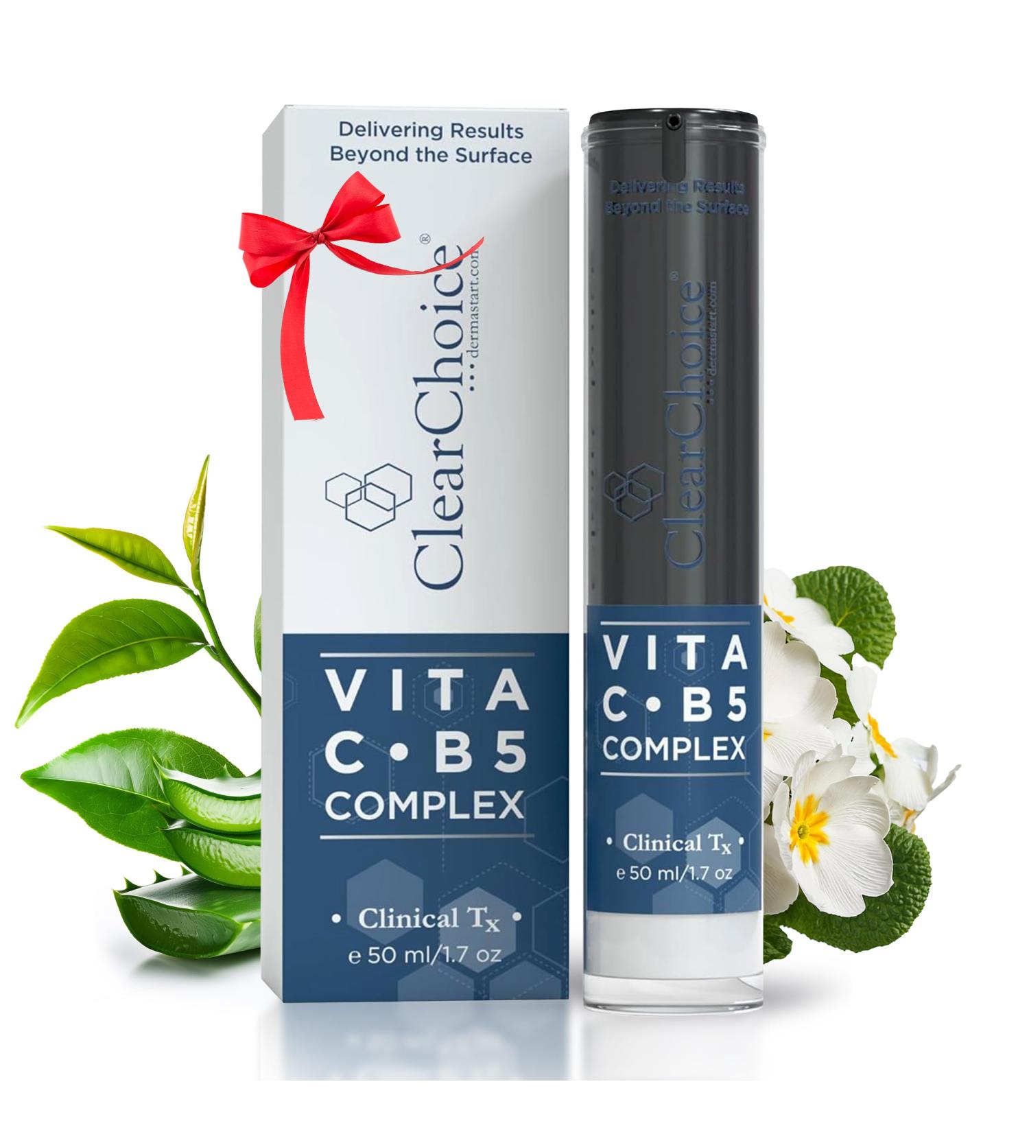 Clear Choice Vita C B5 Complex 1.7oz Antioxidant Lotion with Vitamin C & B5 Improves Tone Texture Brightens Skin Ideal for Sun Damage & Rosacea - Buy Online on GoSupps.com