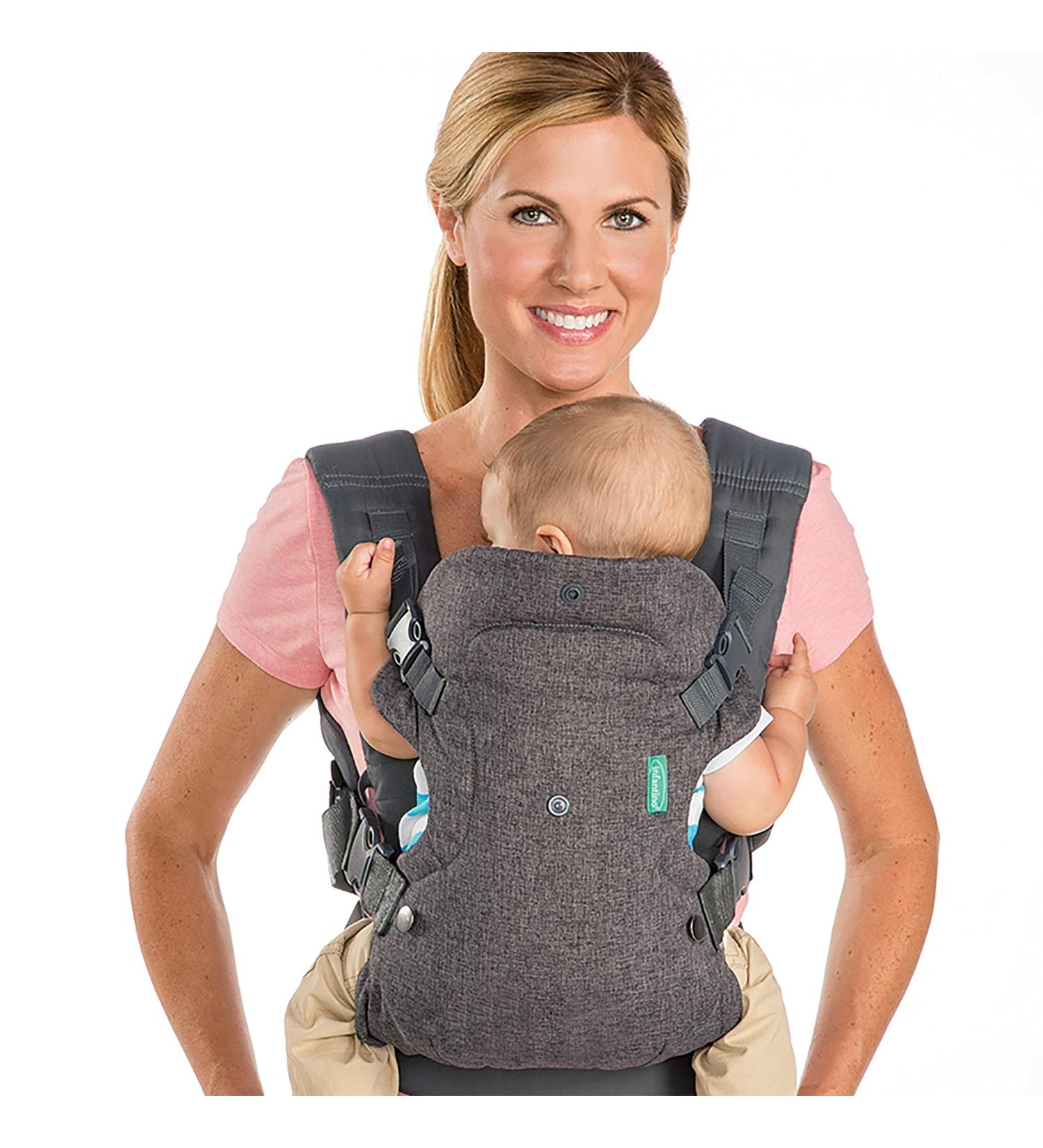 Infantino Flip Advanced 4-in-1 Carrier - Ergonomic Convertible Front and Back Carry - Grey - Buy Online on GoSupps.com