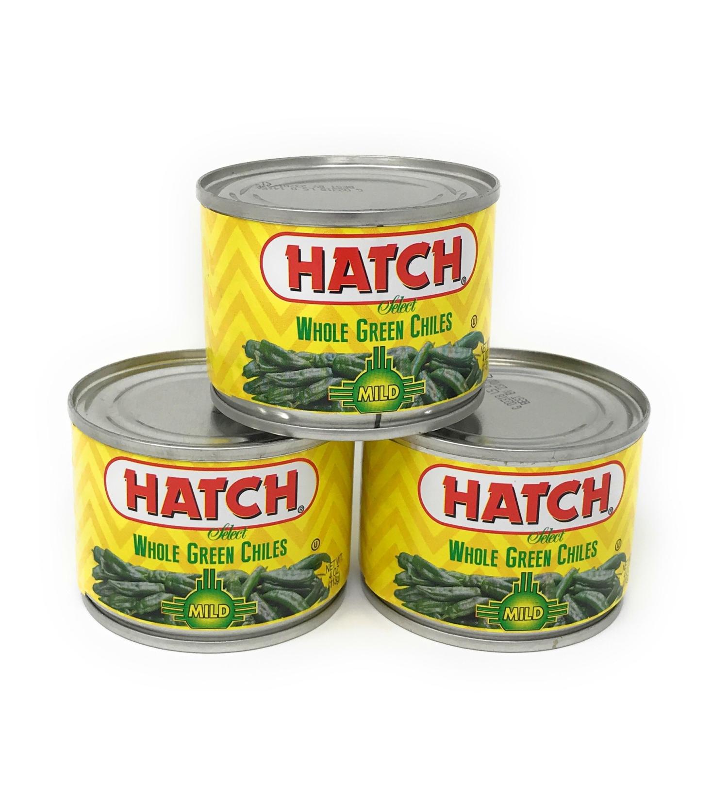 Hatch Mild Whole Green Chiles 4 oz Cans - Pack of 3 - Buy Online on GoSupps.com