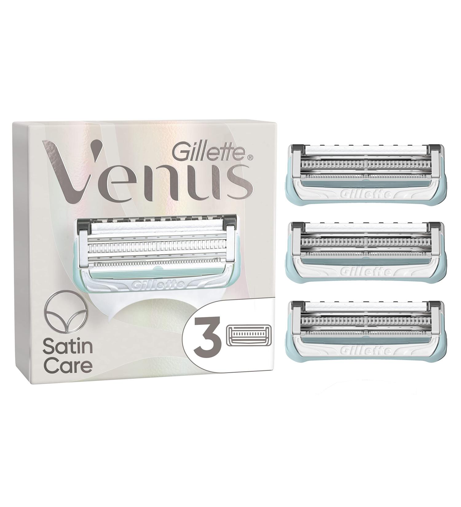 Buy Gillette Venus Satin Care Razor Blades for Women - 3 Replacement Blades for Intimate Area - Smooth & Gentle Shaving - Buy Online on GoSupps.com