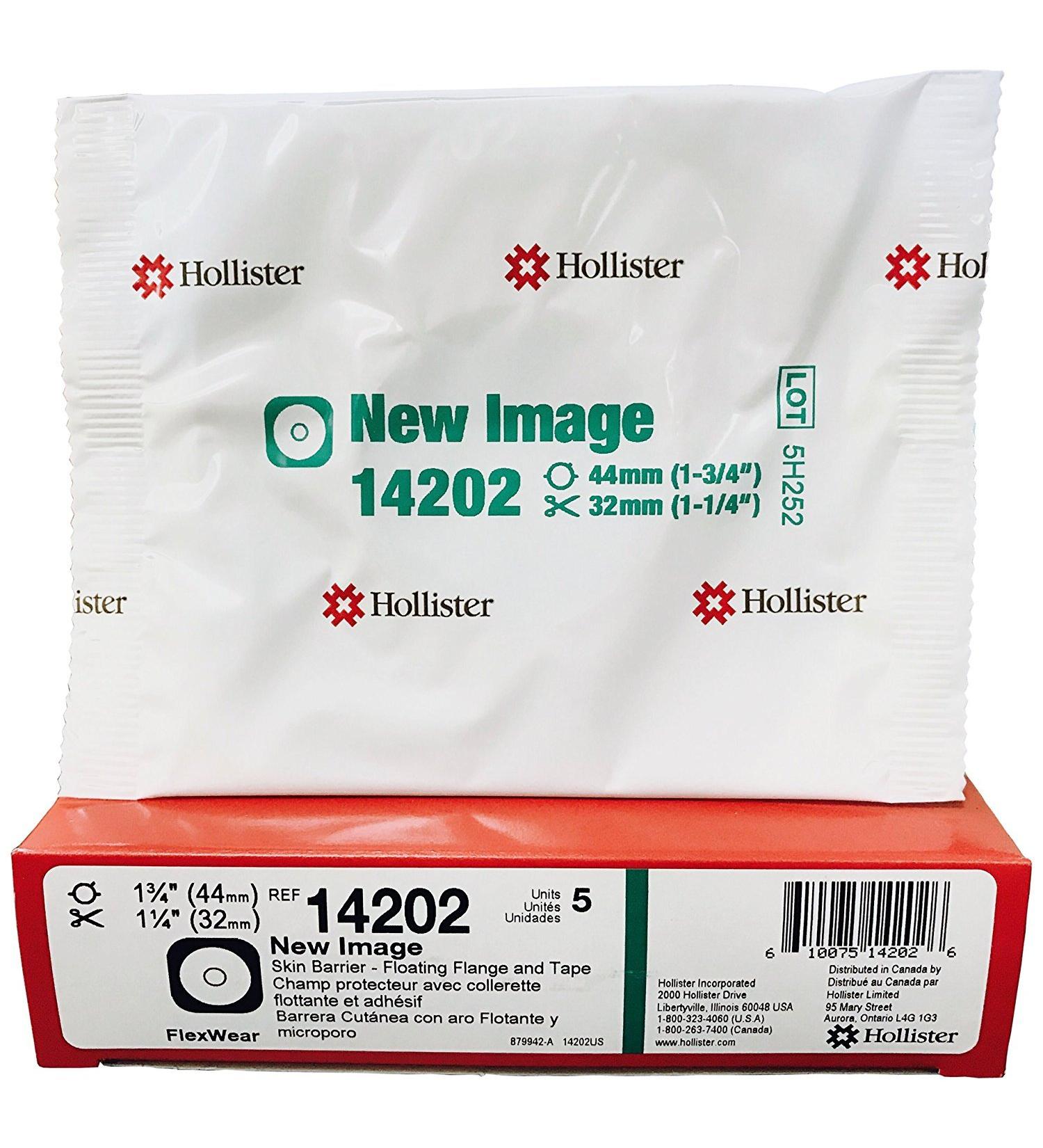 Hollister New Image Skin Barrier Cut To Fit 1 3/4" Flange With Tape - Box of 5 - Model 14202
