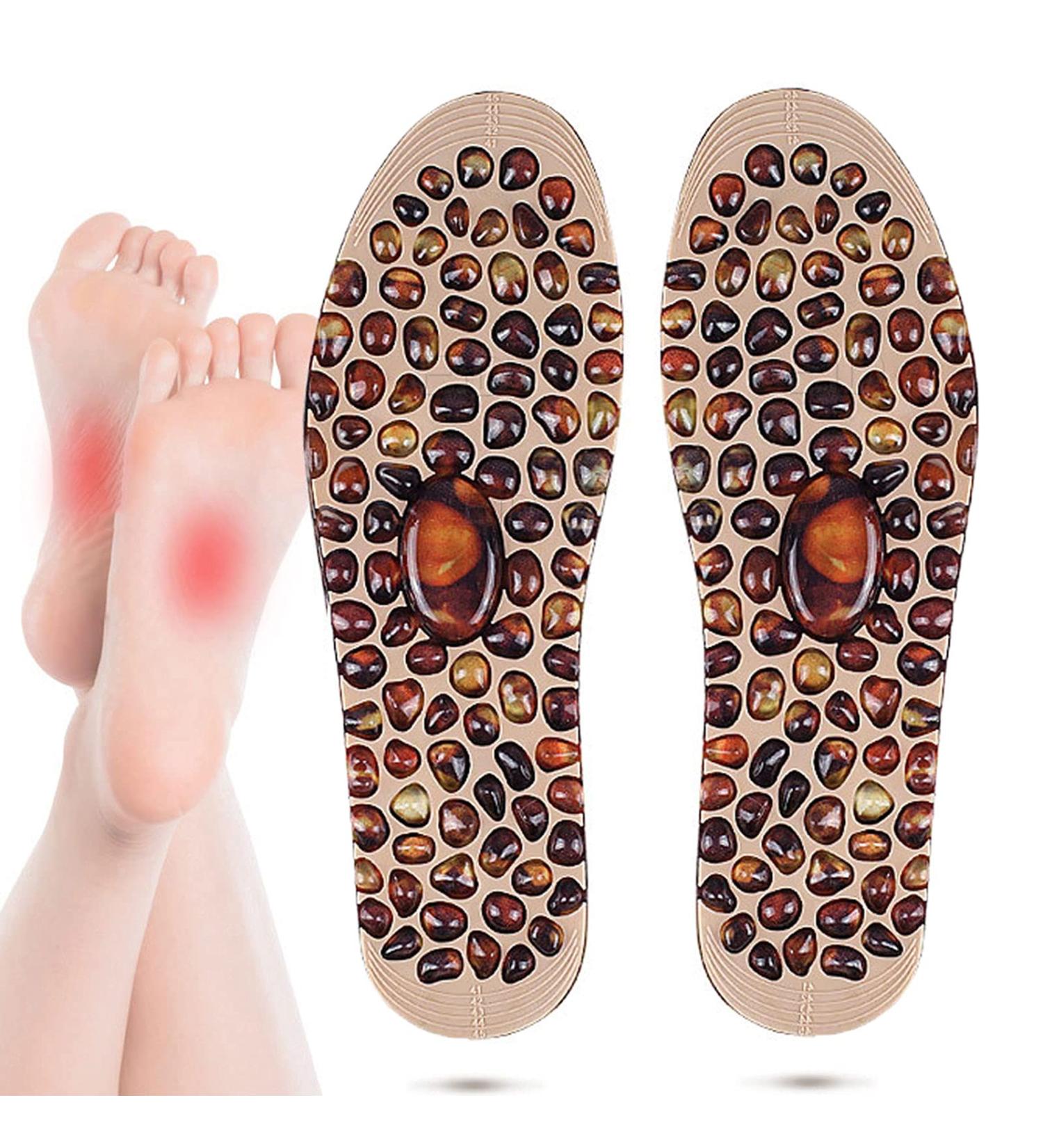 EUK Magnetic Insoles - Acupressure & Magnetic Therapy for Flat Feet Plantar Fasciitis Relief | Orthopedic Massage Insoles (EU 40-45) - Buy Online on GoSupps.com