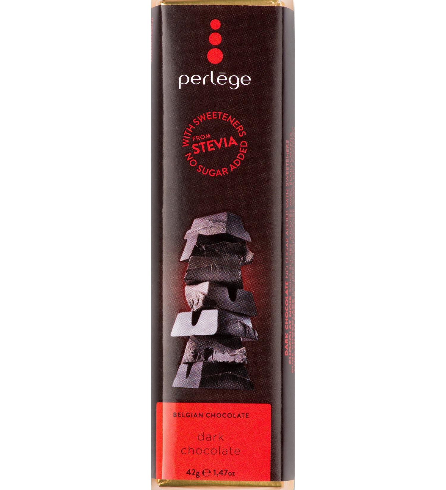 PERLEGE STEVIA Dark Chocolate Dark - 42g 3 Bars - Buy Online on GoSupps.com