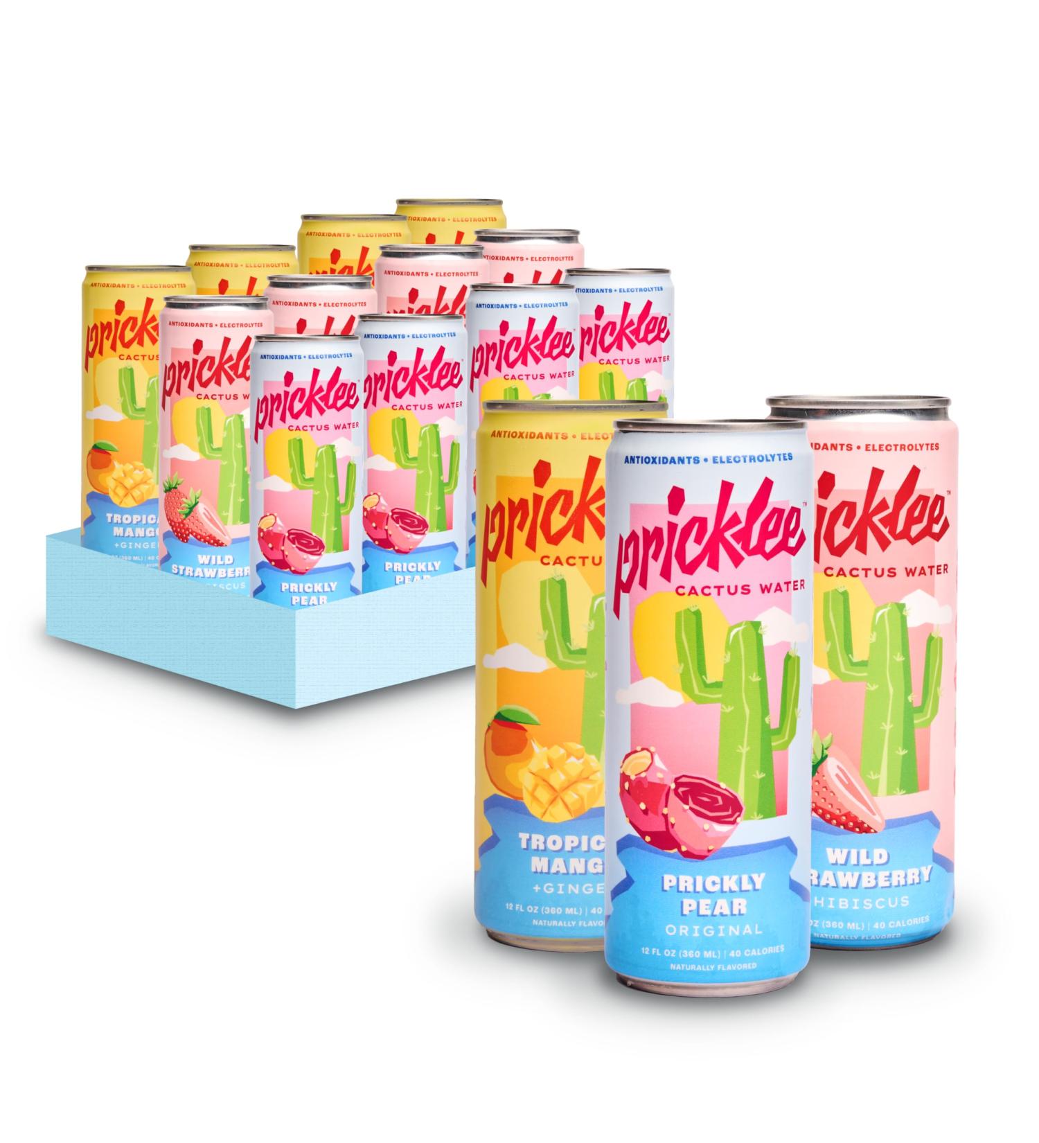 Cactus Water Variety Pack - 12 Fl Oz Prickly Pear Drink with Antioxidants & Electrolytes | Low-Sugar Non-Bubbly Hydration & Immunity Boost - 3 Delicious Flavors - Buy Online on GoSupps.com