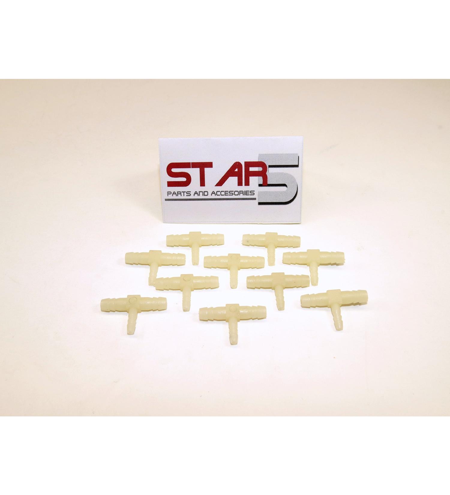Fitting Connector Barb Plastic 1/8'' X 1/8" X 1/16" Dental Kit /10 Pcs STAR5