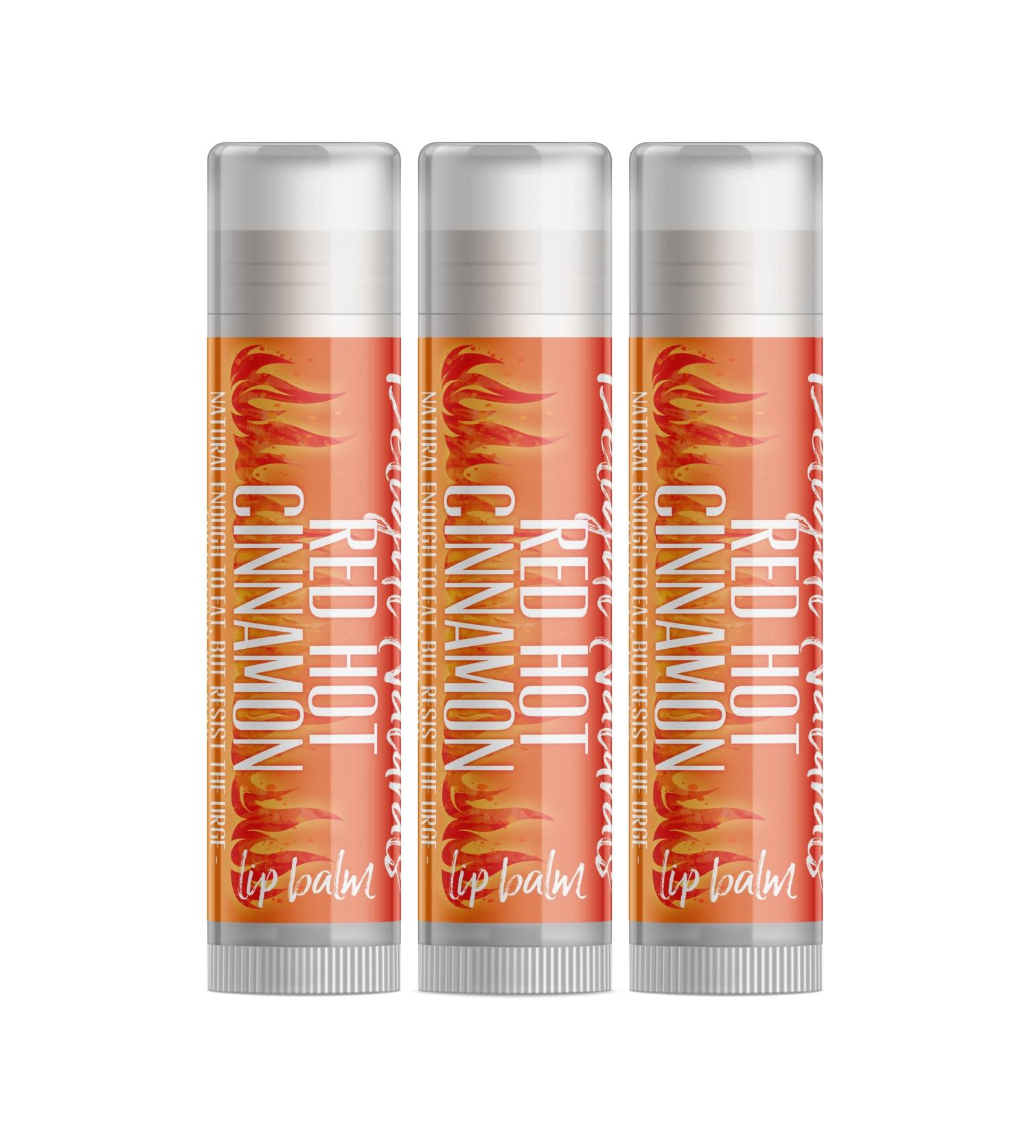 Red Hot Cinnamon Lip Balm - Set of Three | Nourishing & Flavorful | International Shipping Available - Buy Online on GoSupps.com