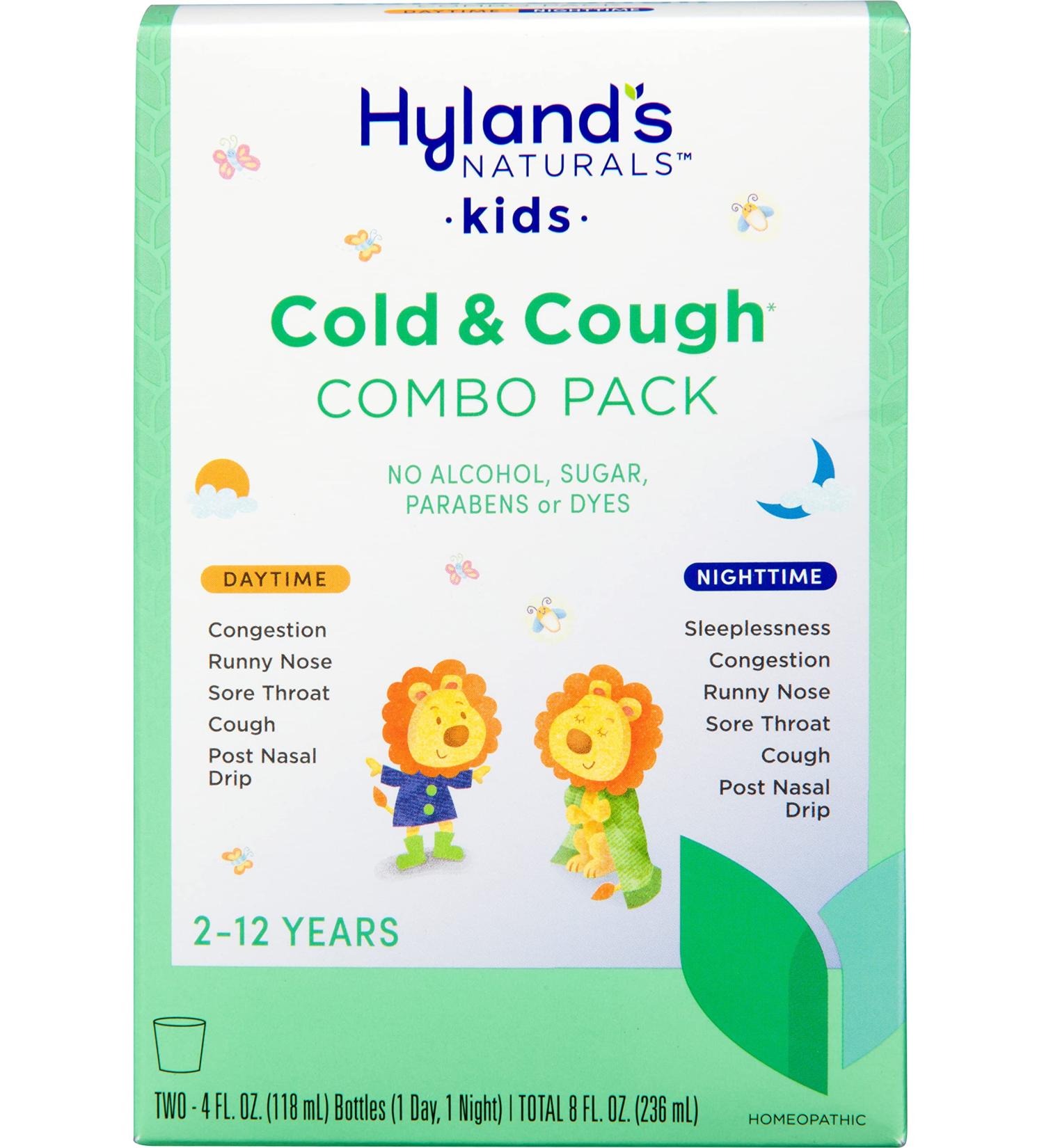 Hyland's 4 Kids Cold & Cough Day & Night Value Pack | Ages 2-12 | 4 fl oz Each - Buy Online on GoSupps.com