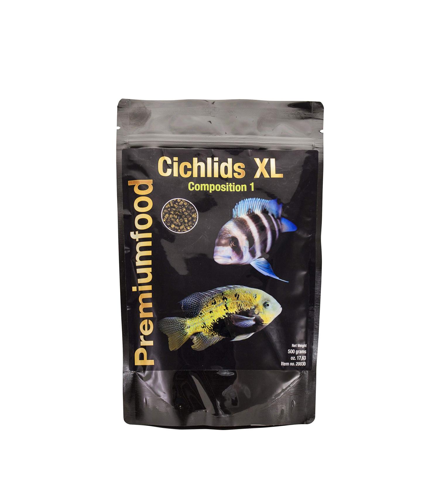 Cichlids XL - Premium Pellets - 500g - Main food for cichlids and other large herbivorous fish species with an emphasis on plant-based nutrition - Buy Online on GoSupps.com