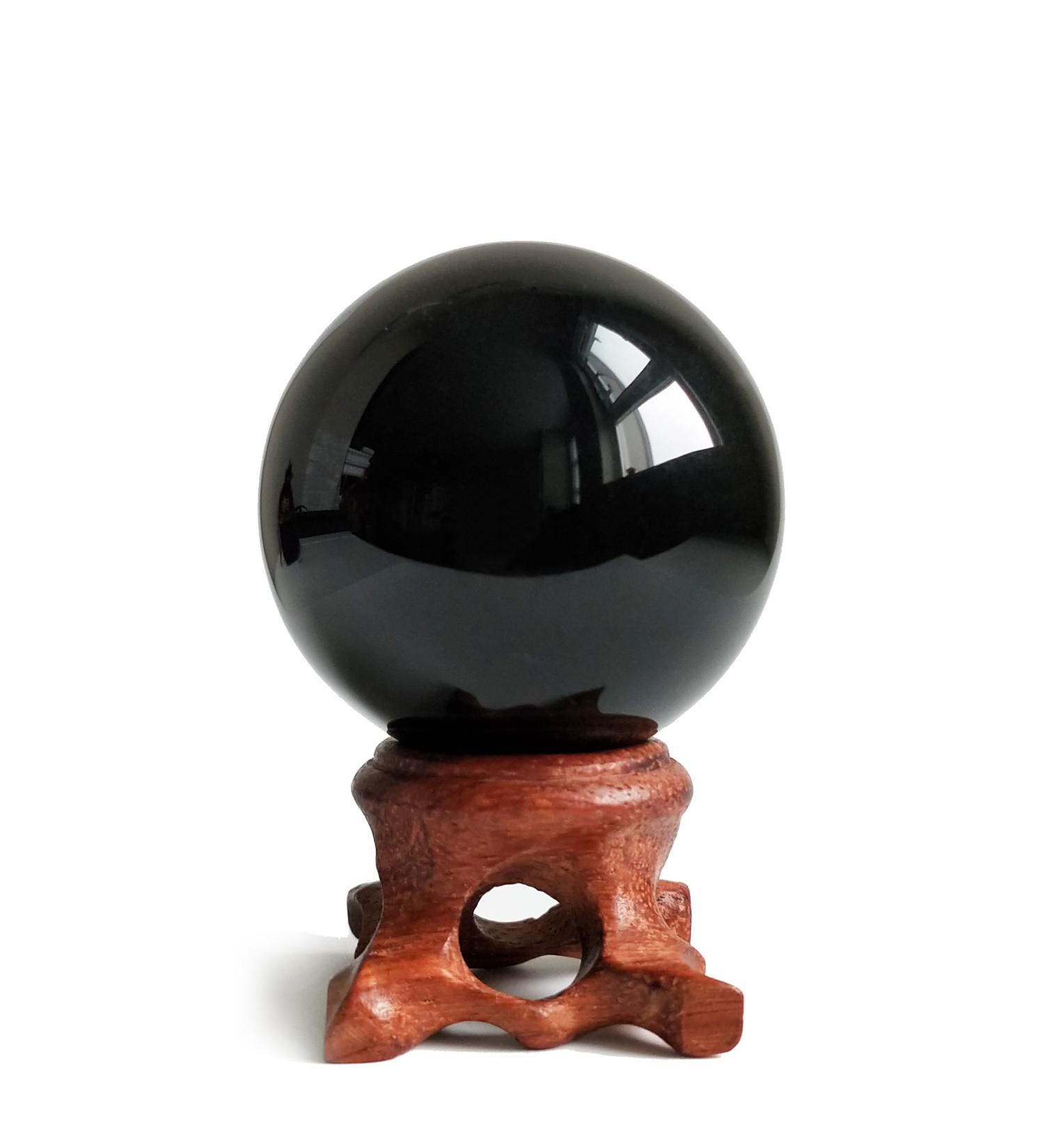 Mina Heal Black Obsidian Crystal Ball - 45mm for Feng Shui Meditation Crystal Healing & Home Decor - Buy Online on GoSupps.com