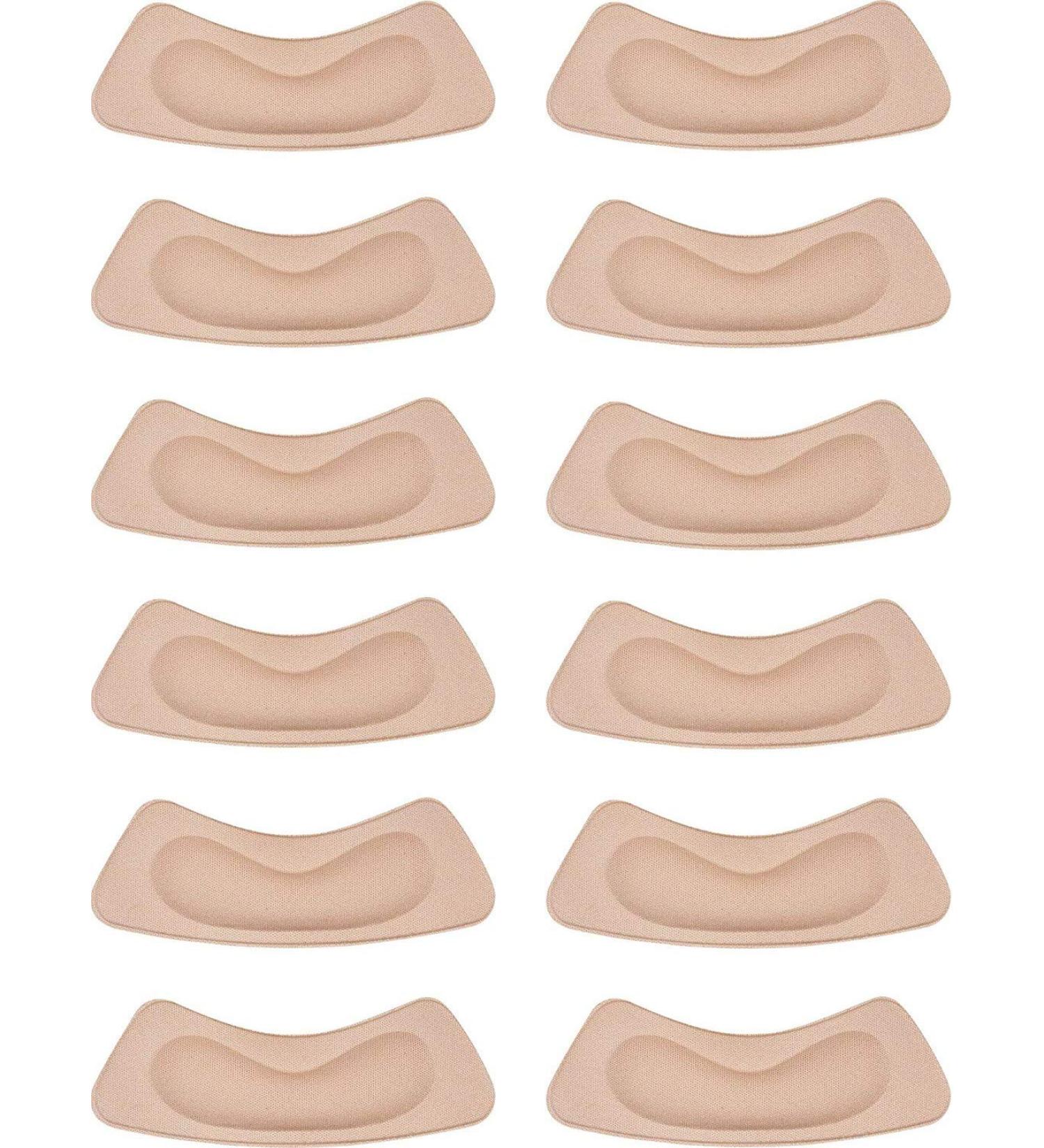 RMEET Heel Cushion Sponge - Self-Adhesive Foot Care Pads for Women - 6 Pairs of Comfort for High Heels - Khaki 10.5x3.5cm - Buy Online on GoSupps.com