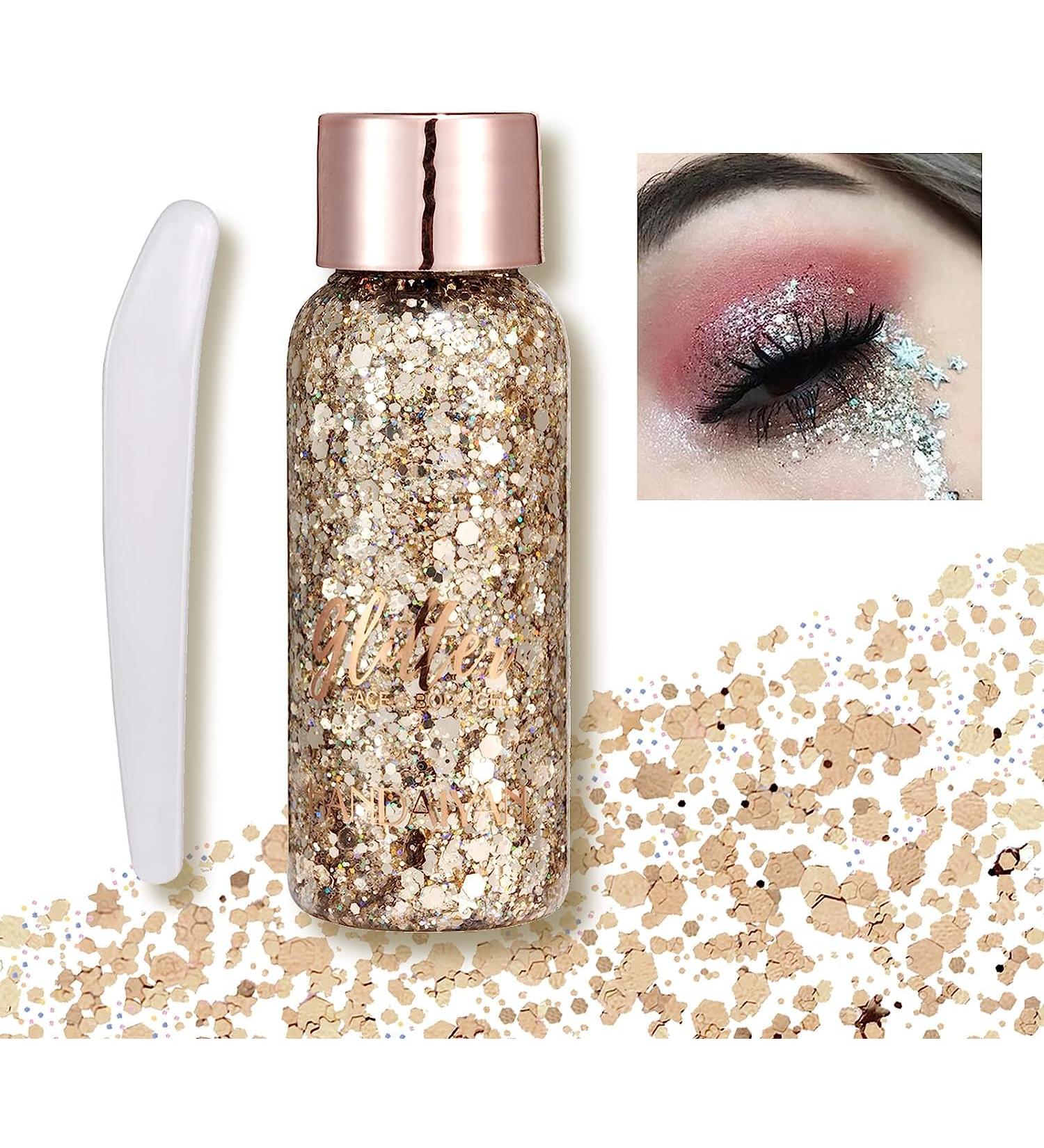 Body Glitter Gel Face Glitter Mermaid Chunky Glitter Hair Glitter Body Festival Glitter Eyeshadow Sequins Glitter for Face Body Eye Hair Nails Makeup Long Lasting Sparkling(Brown) 103#Brown - Buy Online on GoSupps.com