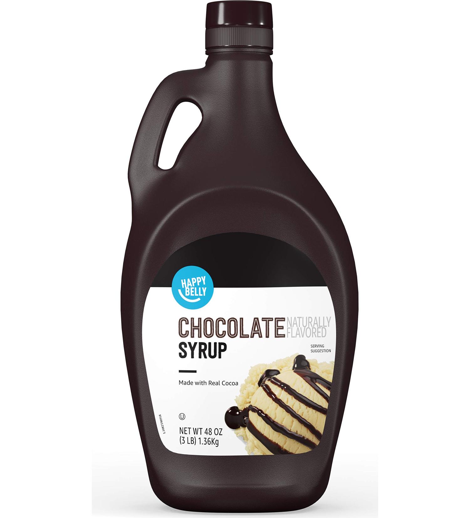 Happy Belly Chocolate Syrup 48 Ounce - Premium Quality Amazon Brand - Buy Online on GoSupps.com