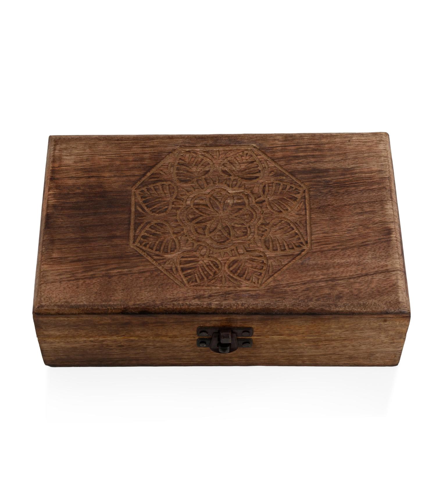 Great Birthday Gift Ideas Handmade Decorative Wooden Jewelry Box Jewelry Organizer Keepsake Box Treasure Chest Trinket Holder Watch Box Storage Box Housewarming Gifts Women - Buy Online on GoSupps.com