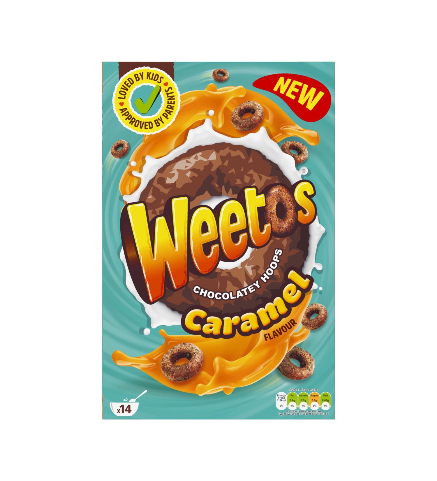 Weetos Chocolately Hoops Caramel Flavour 8x420g