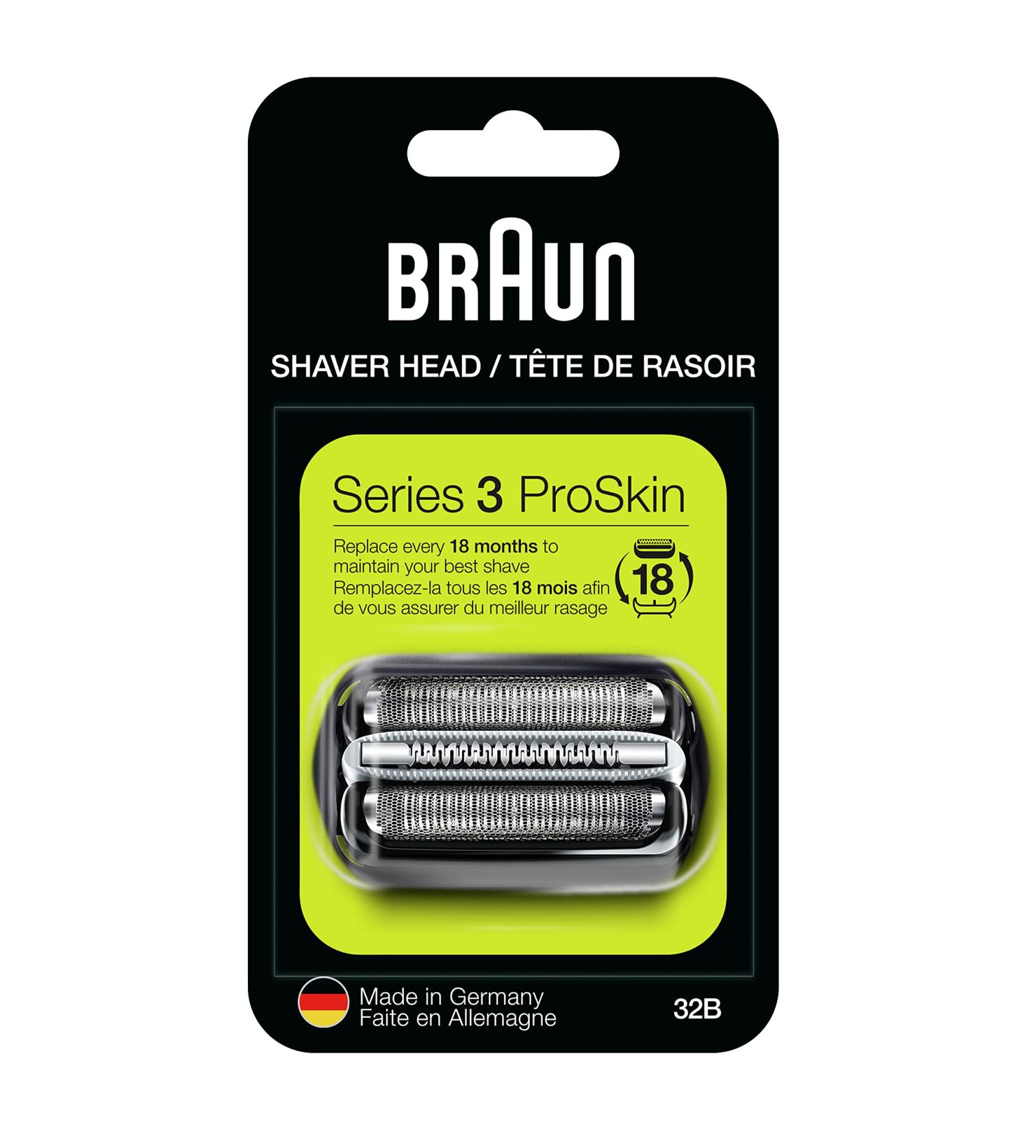 Braun Series 3 32B Foil & Cutter Replacement Head, Compatible with Models 3000s, 3010s, 3040s, 3050cc, 3070cc, 3080s, 3090cc (Packaging May Vary)