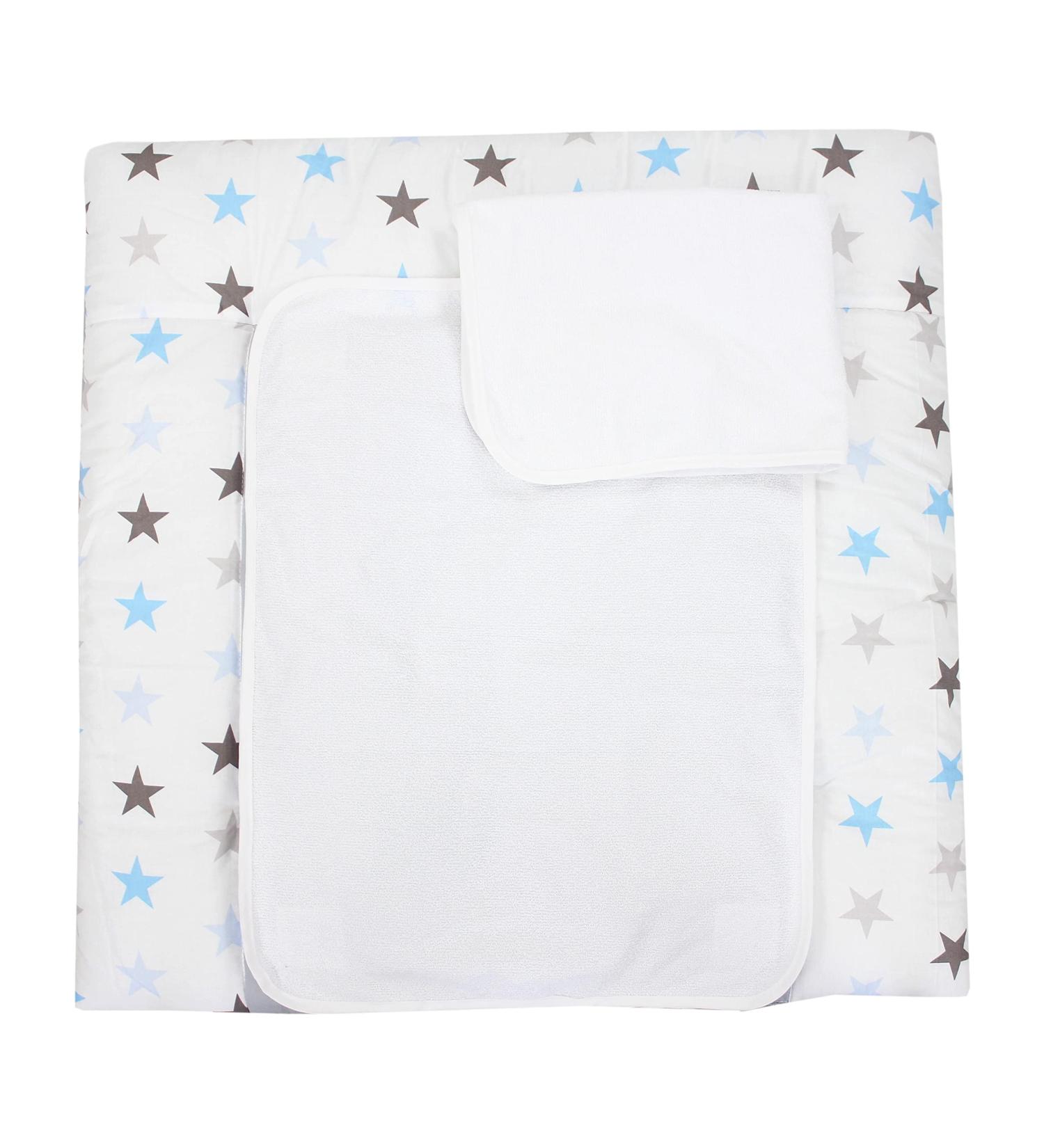 Buy Tuptam Changing Pad with 2 Terry Covers - Stars Gray/Blue 70x70 cm | International Shipping Available - Buy Online on GoSupps.com