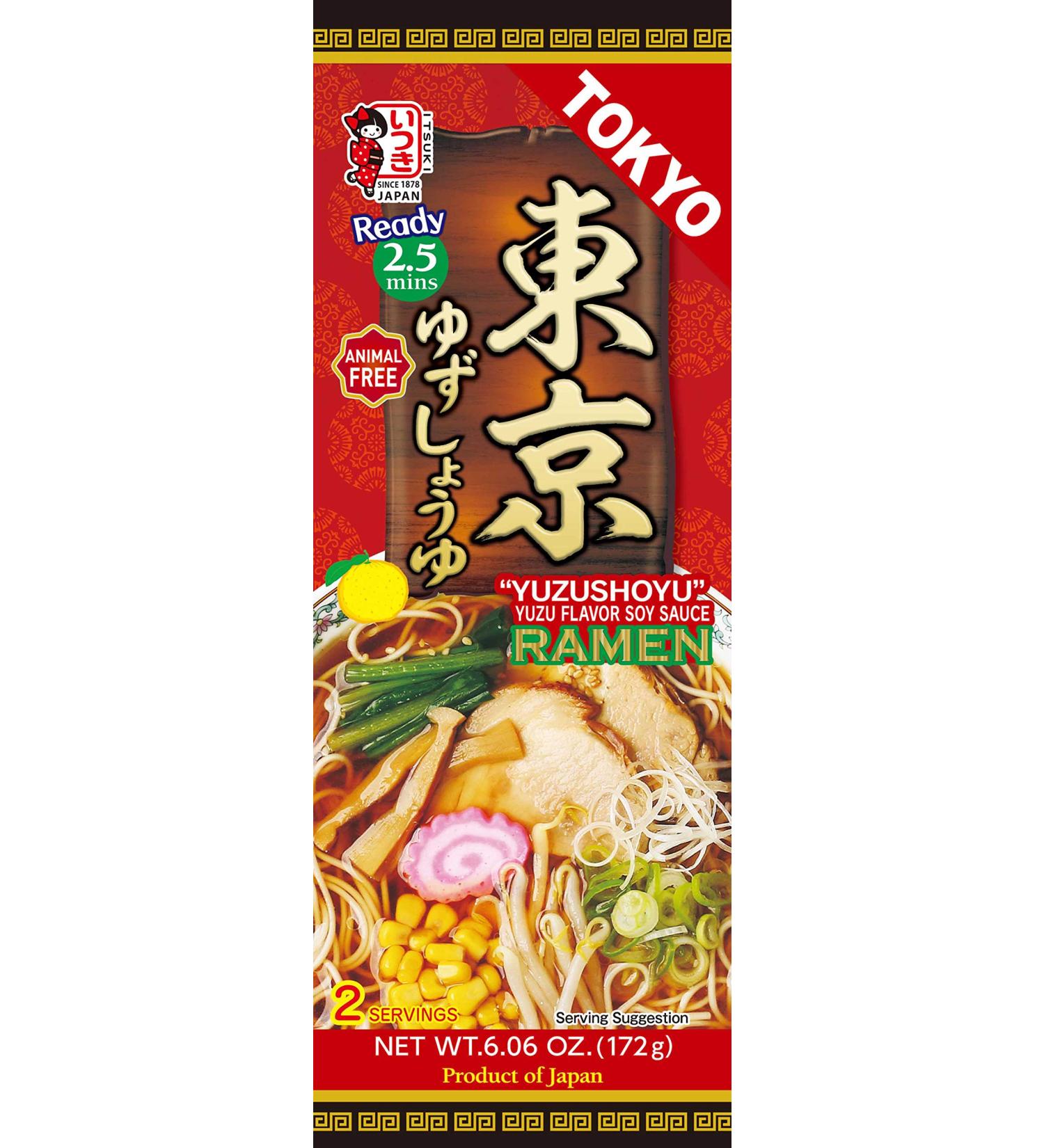 Itsuki Tokyo "Yuzushoyu" Yuzu Flavour Soy Sauce Ramen (Animal Free) 2 Servings 172g - Buy Online on GoSupps.com