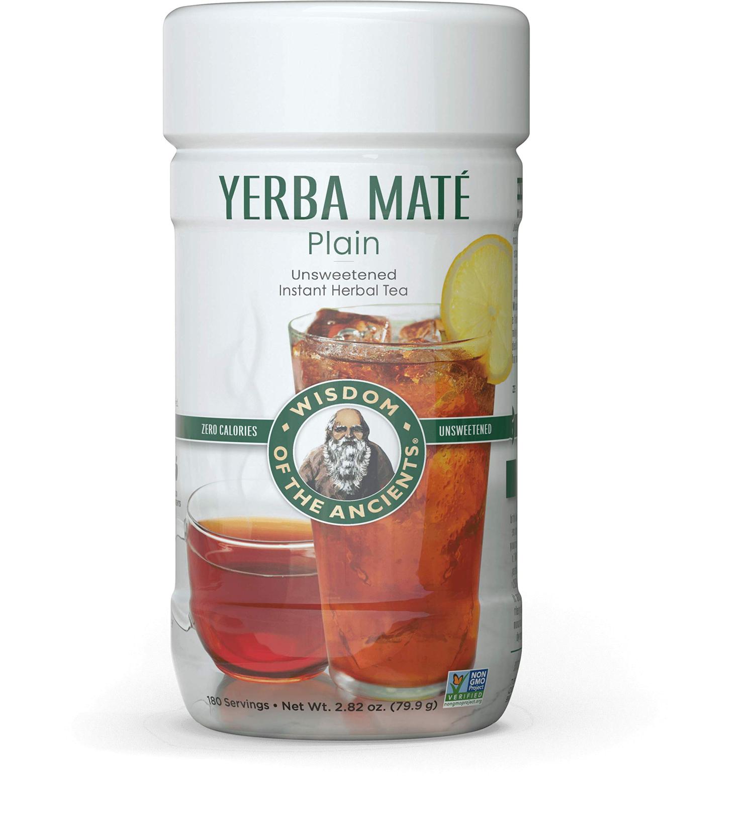 Buy Wisdom Natural Yerba Mate Instant Tea - Unsweetened, 2.82 oz | Boost Energy & Wellness - Buy Online on GoSupps.com
