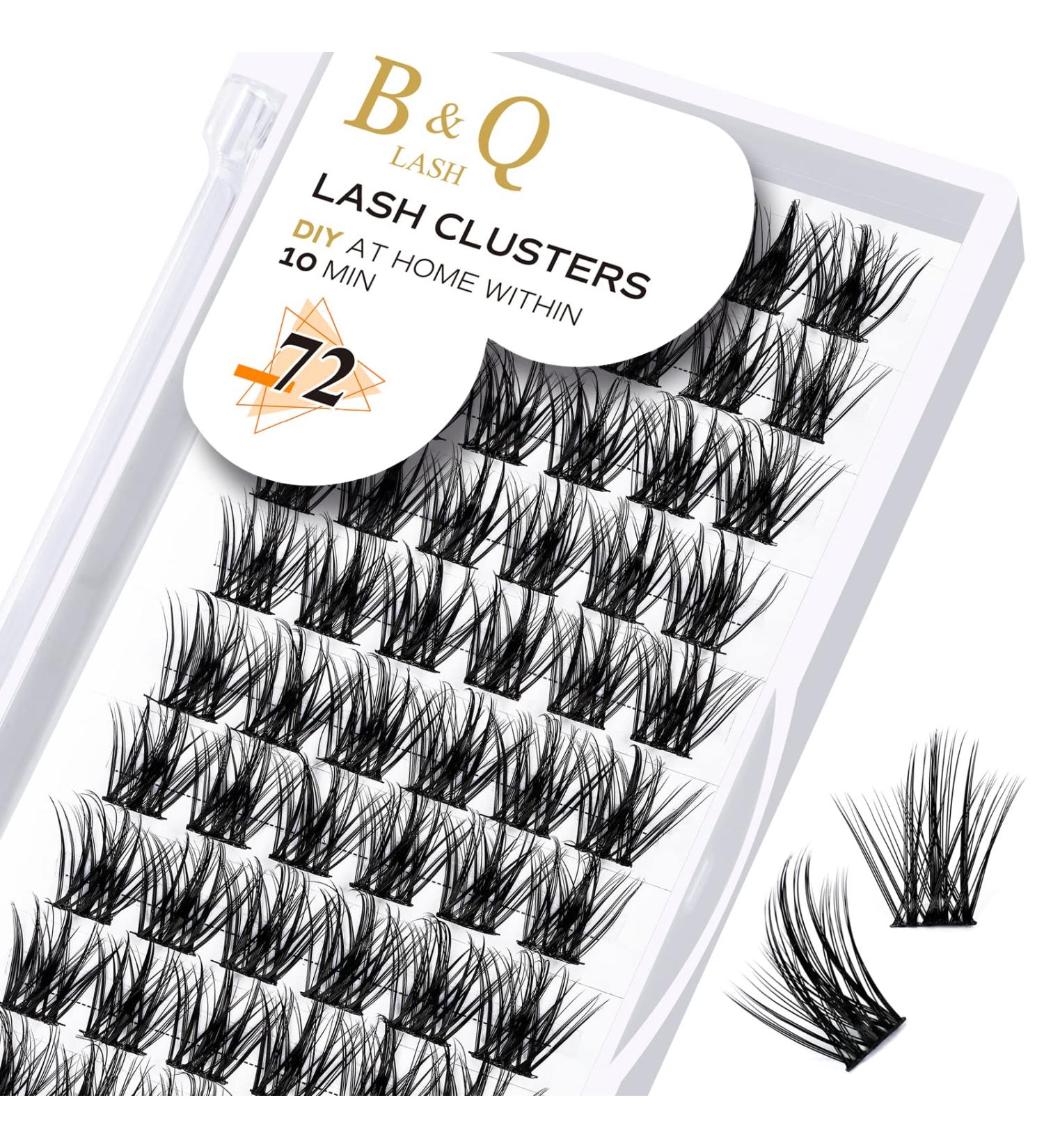 72 PCs DIY Individual Eyelashes for Beginners | Reusable Wispy Fluffy Single Eyelash Extensions at Home (B28 D-12mm) - Buy Online on GoSupps.com